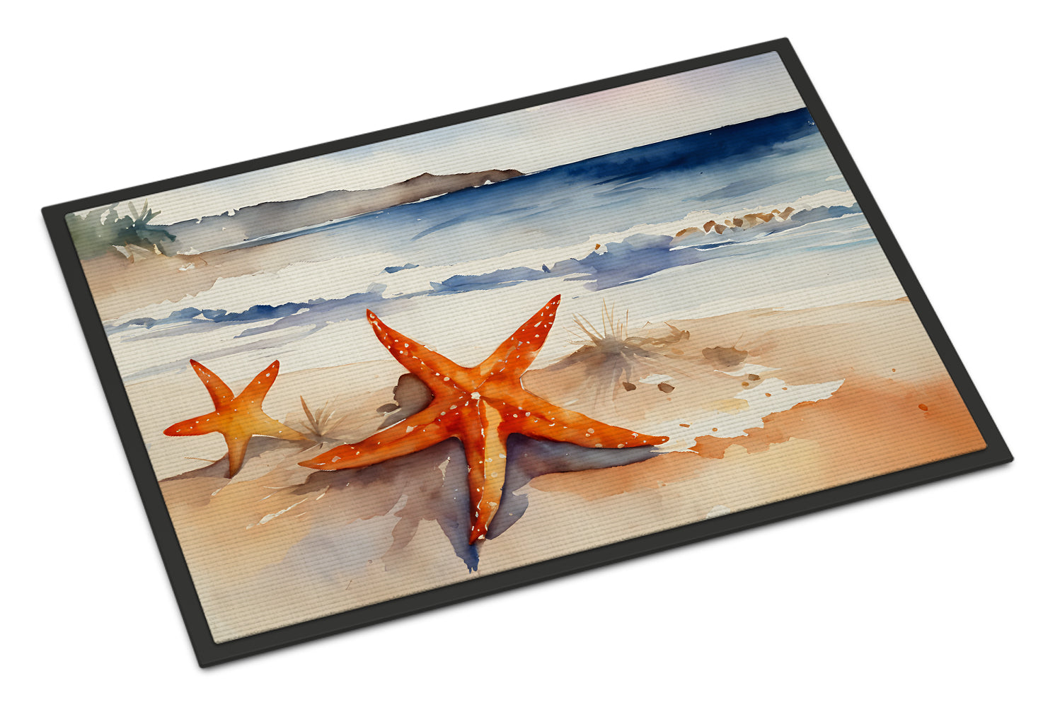 Caroline's Treasures Starfish Doormat Front Door Mat Indoor Outdoor Rugs for Entryway, Non Slip Washable Low Pile, 24H X 36W