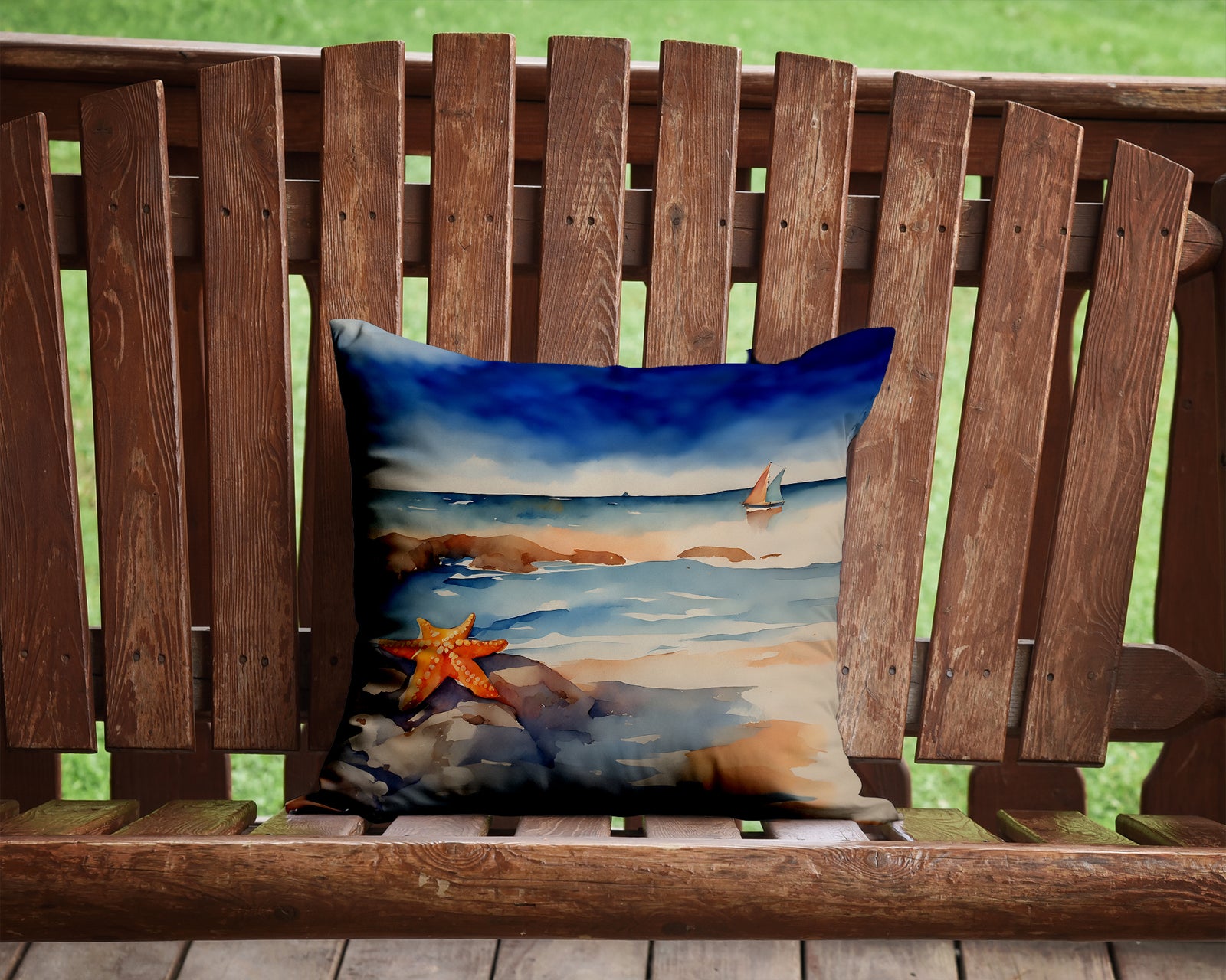 Caroline's Treasures Starfish Throw Pillow - 14x14 Decorative Pillow – Art for Your Home & Patio