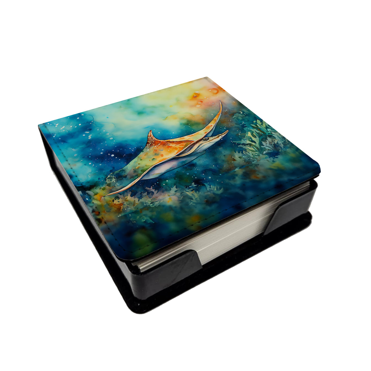 Caroline's Treasures Sting Ray PU Leather Note Paper Holder