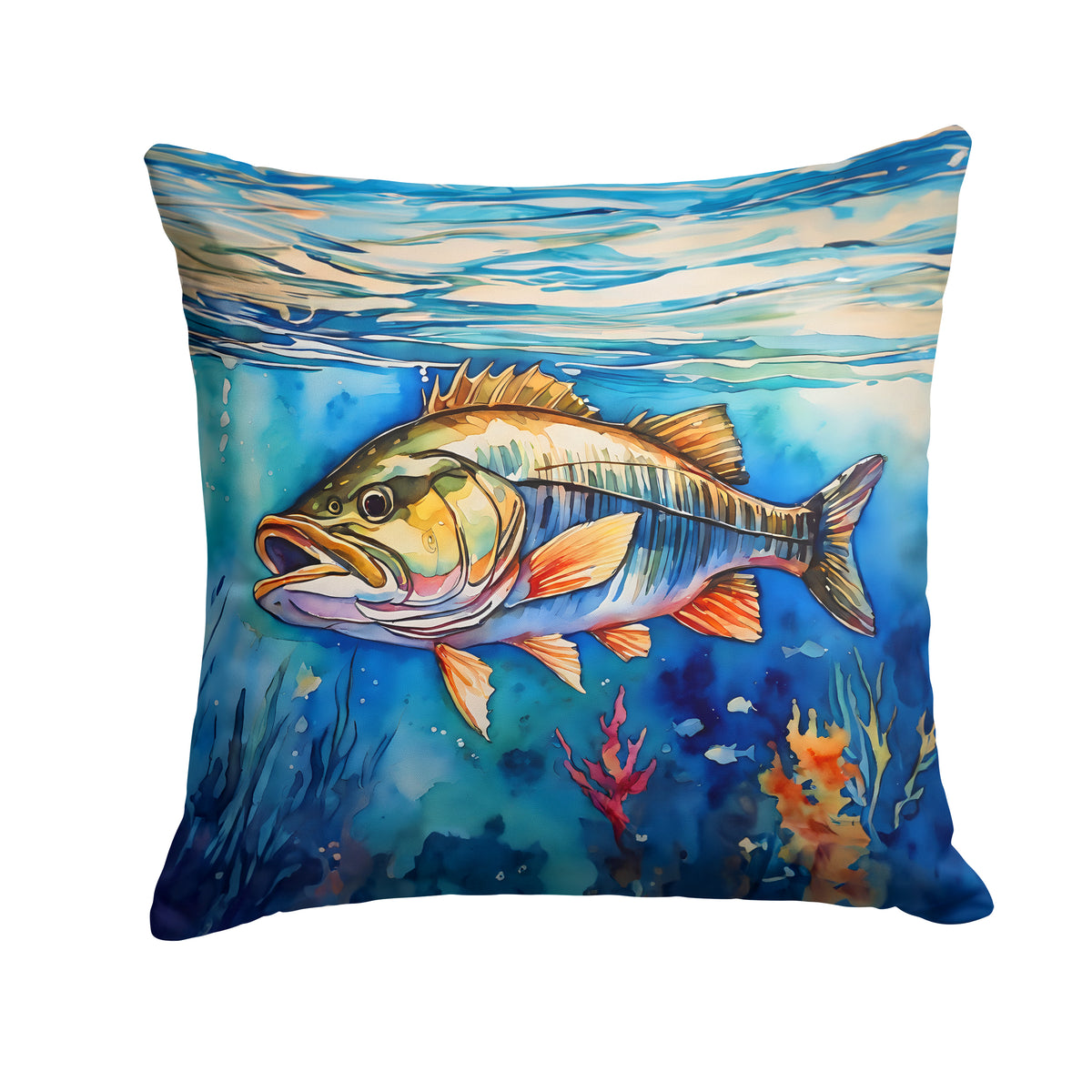 Caroline's Treasures Striped Bass Throw Pillow
