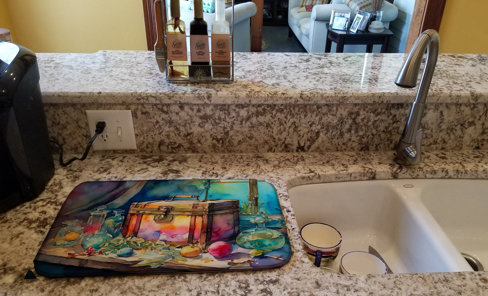 Caroline's Treasures Treasure Chest Dish Drying Mat