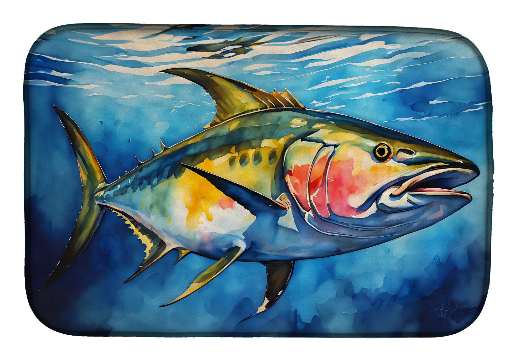 Caroline's Treasures Yellowfin Tuna Dish Drying Mat