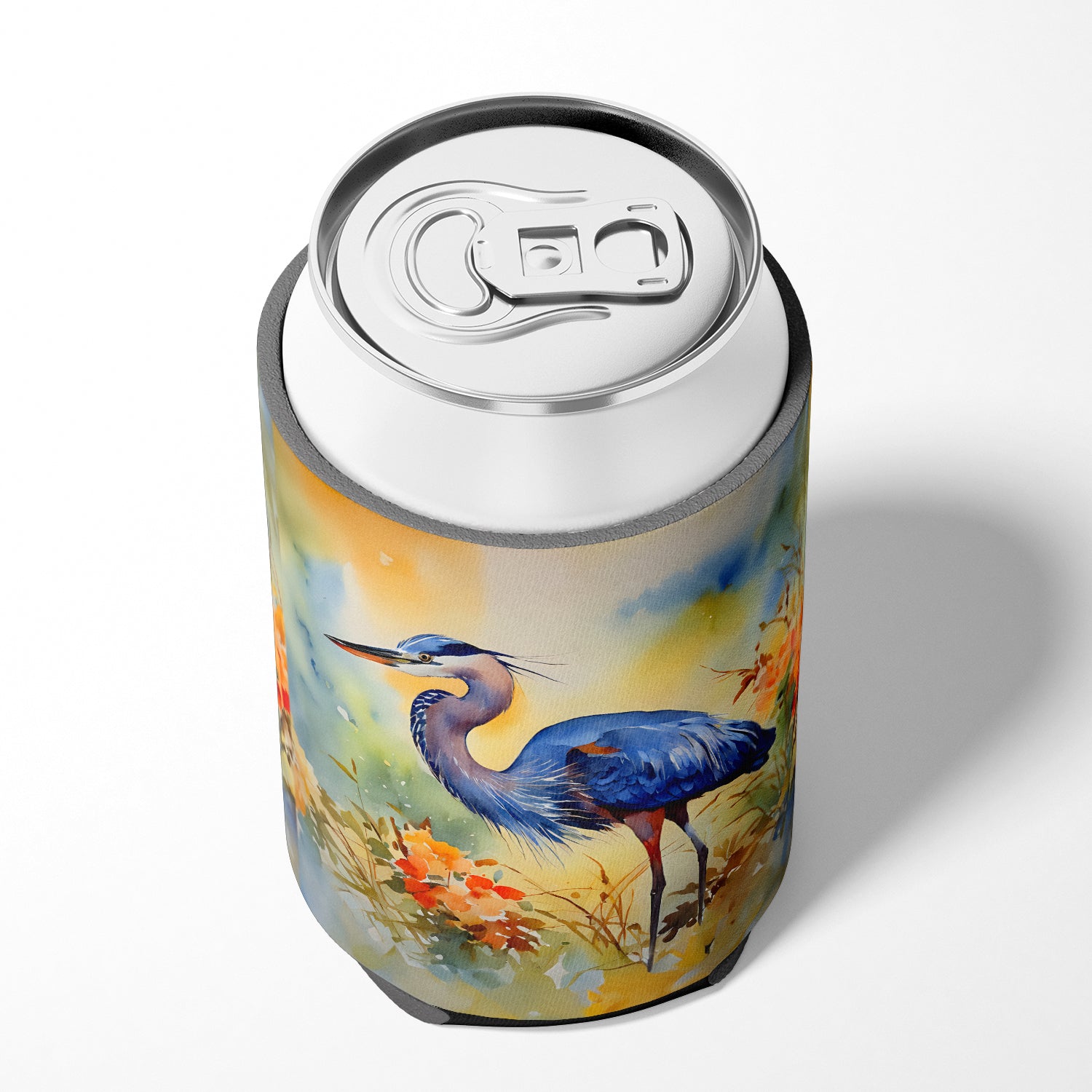 Blue Heron Can or Bottle Hugger