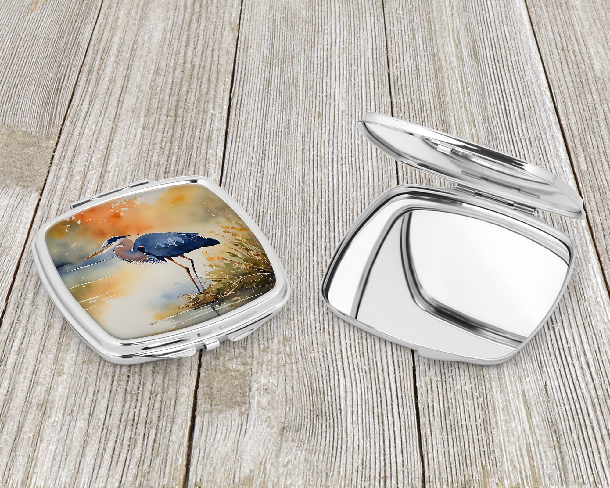 Blue Heron Compact Mirror