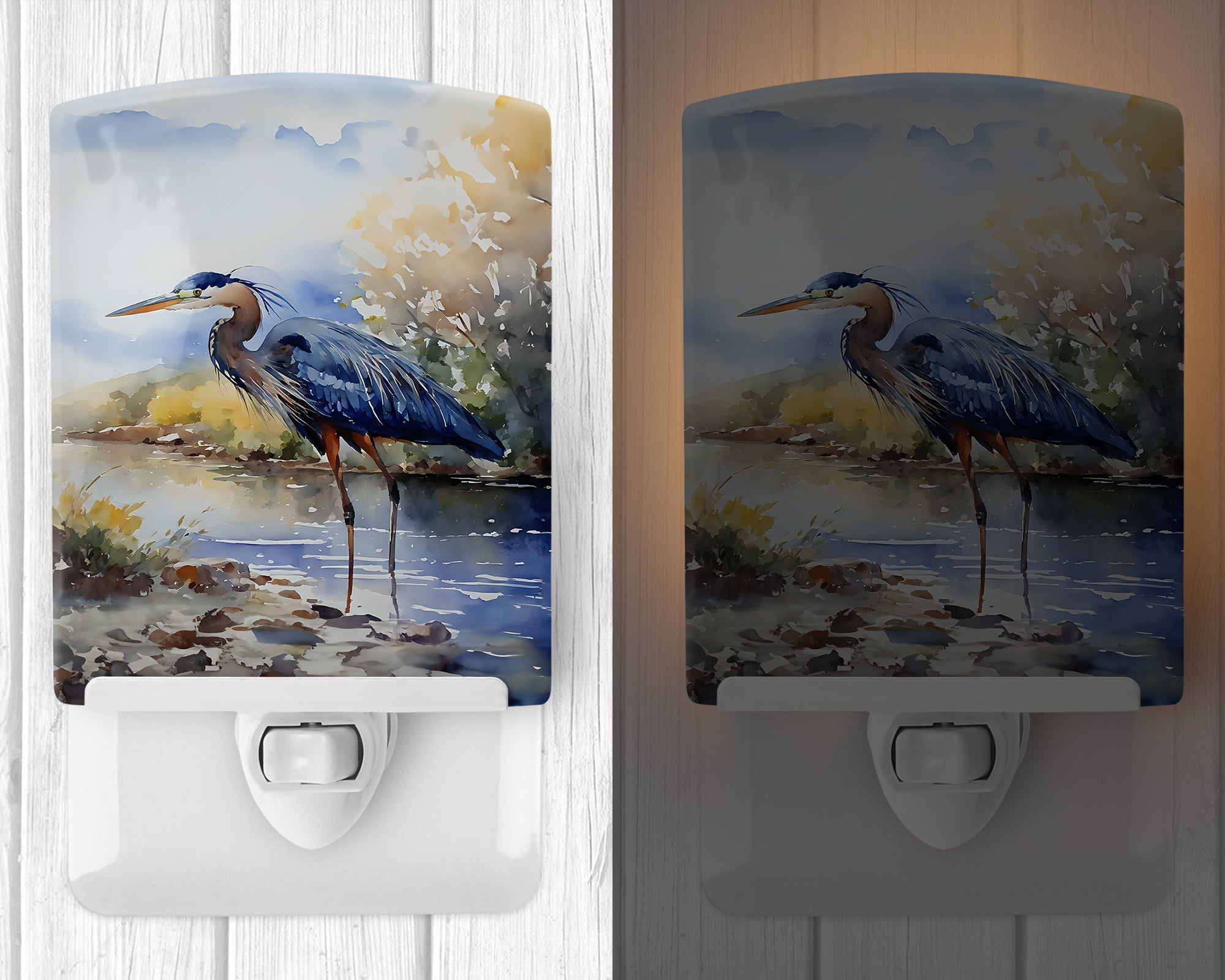 Buy this Blue Heron Ceramic Night Light