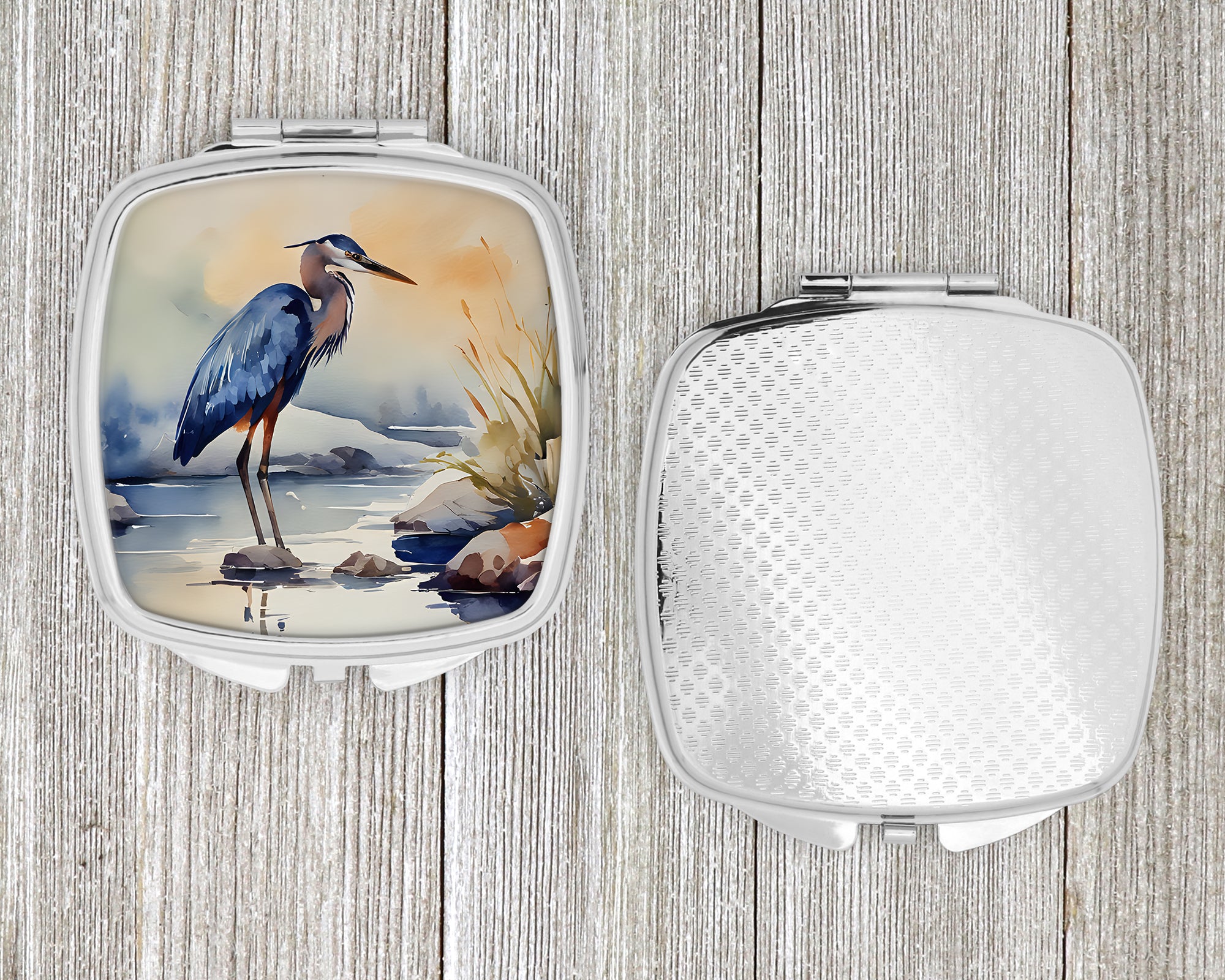 Blue Heron Compact Mirror
