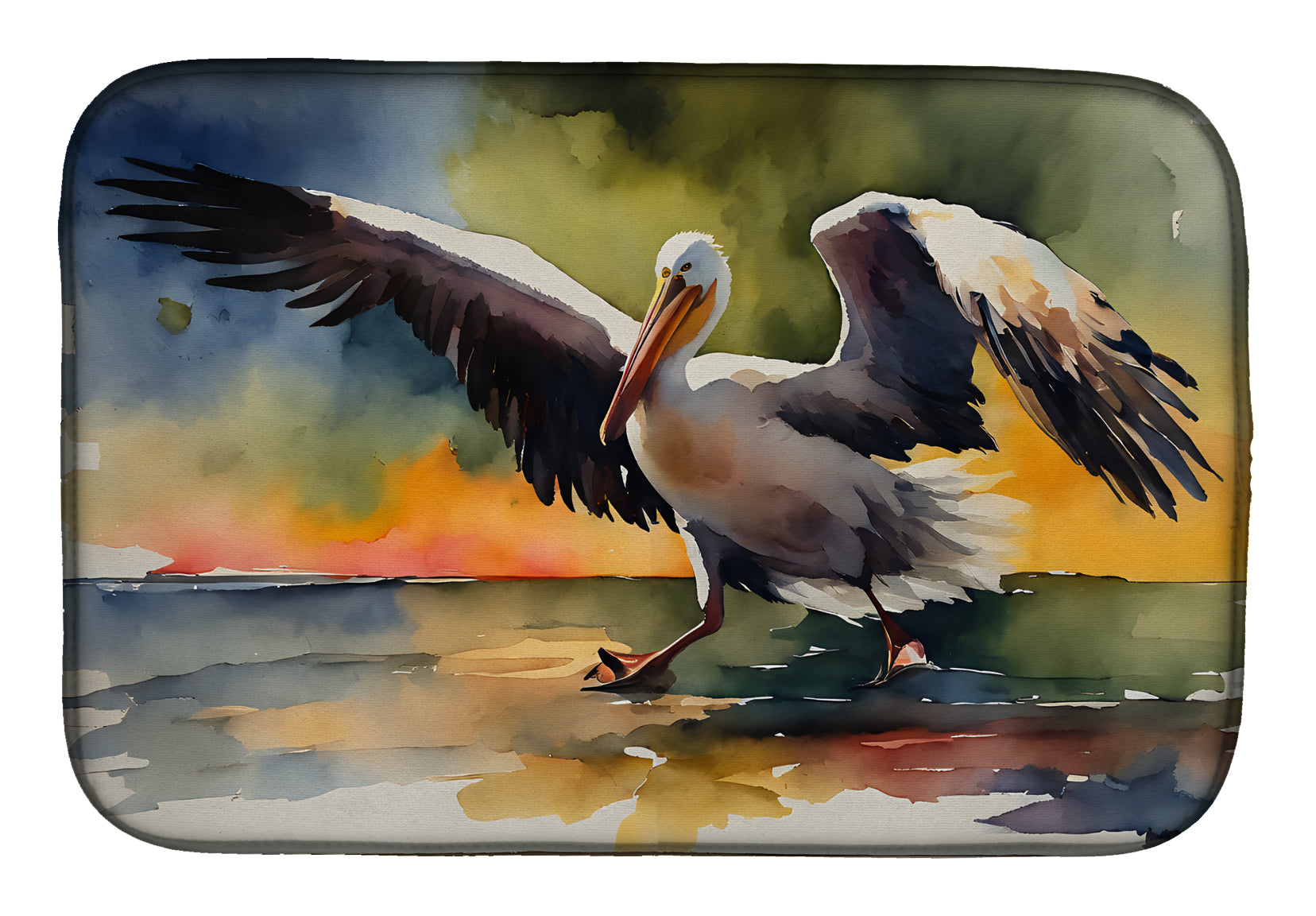 Caroline's Treasures Pelican Dish Drying Mat