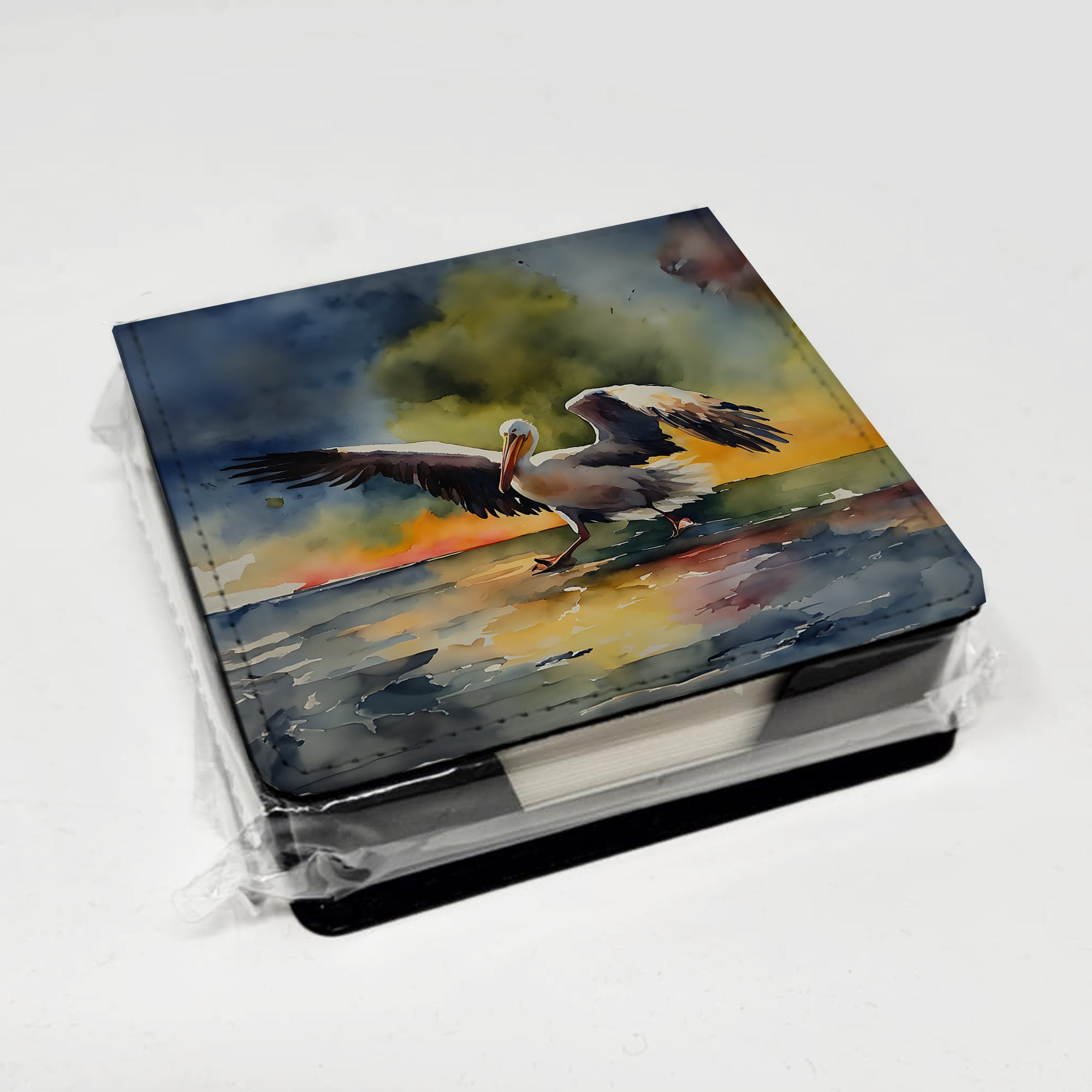 Caroline's Treasures Pelican PU Leather Note Paper Holder