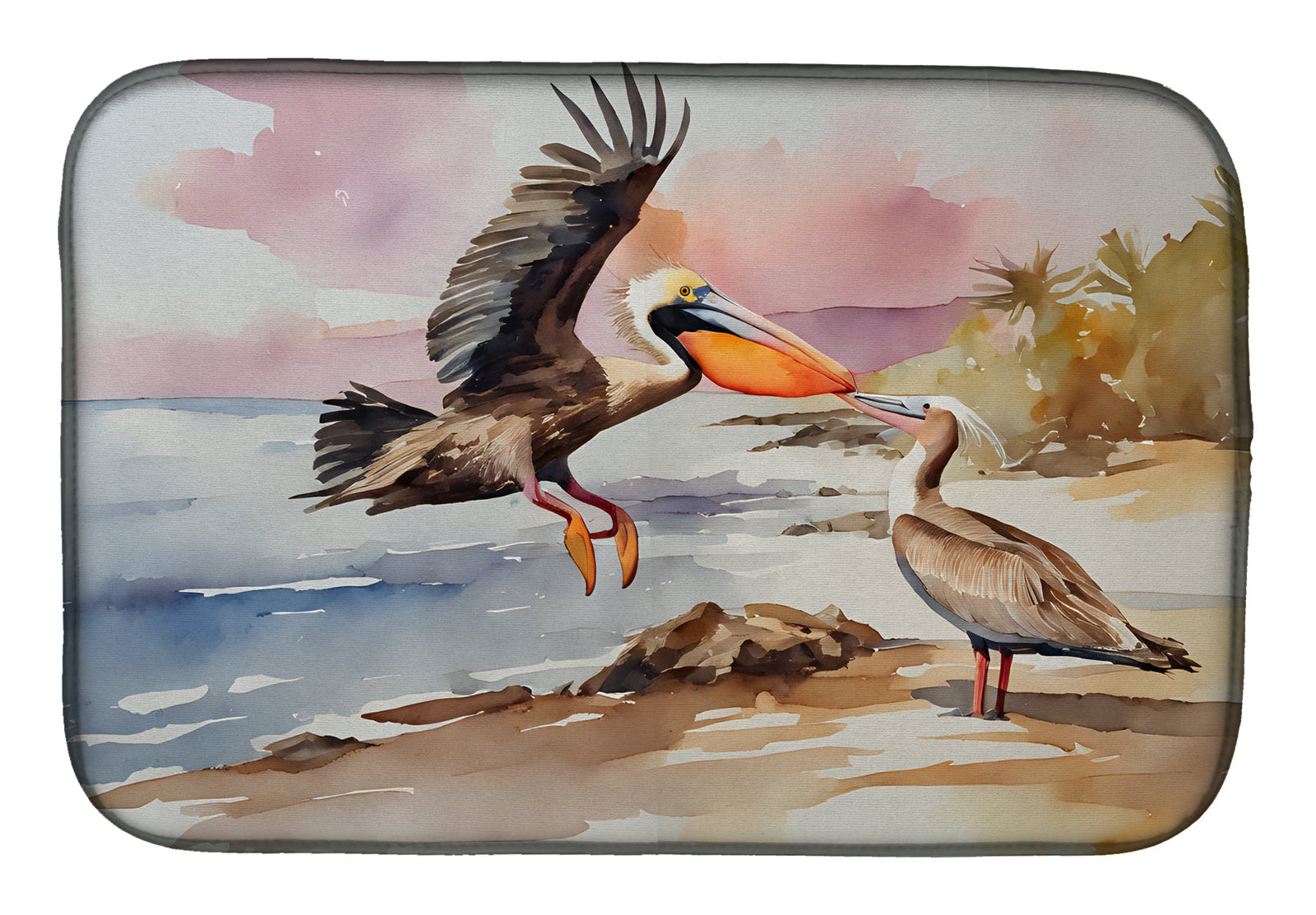 Caroline's Treasures Pelican Dish Drying Mat
