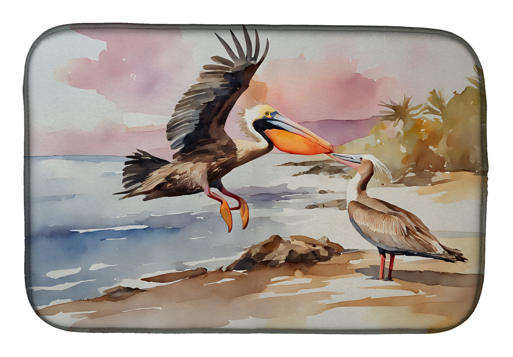Caroline's Treasures Pelican Dish Drying Mat