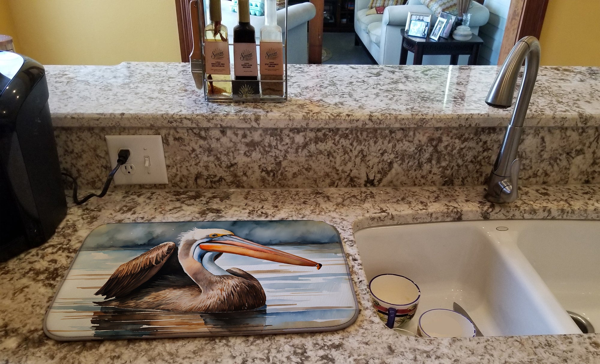 Caroline's Treasures Pelican Dish Drying Mat