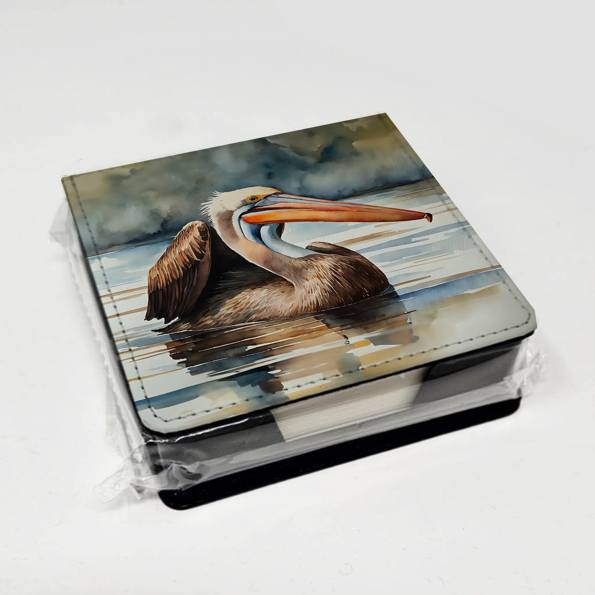 Caroline's Treasures Pelican PU Leather Note Paper Holder