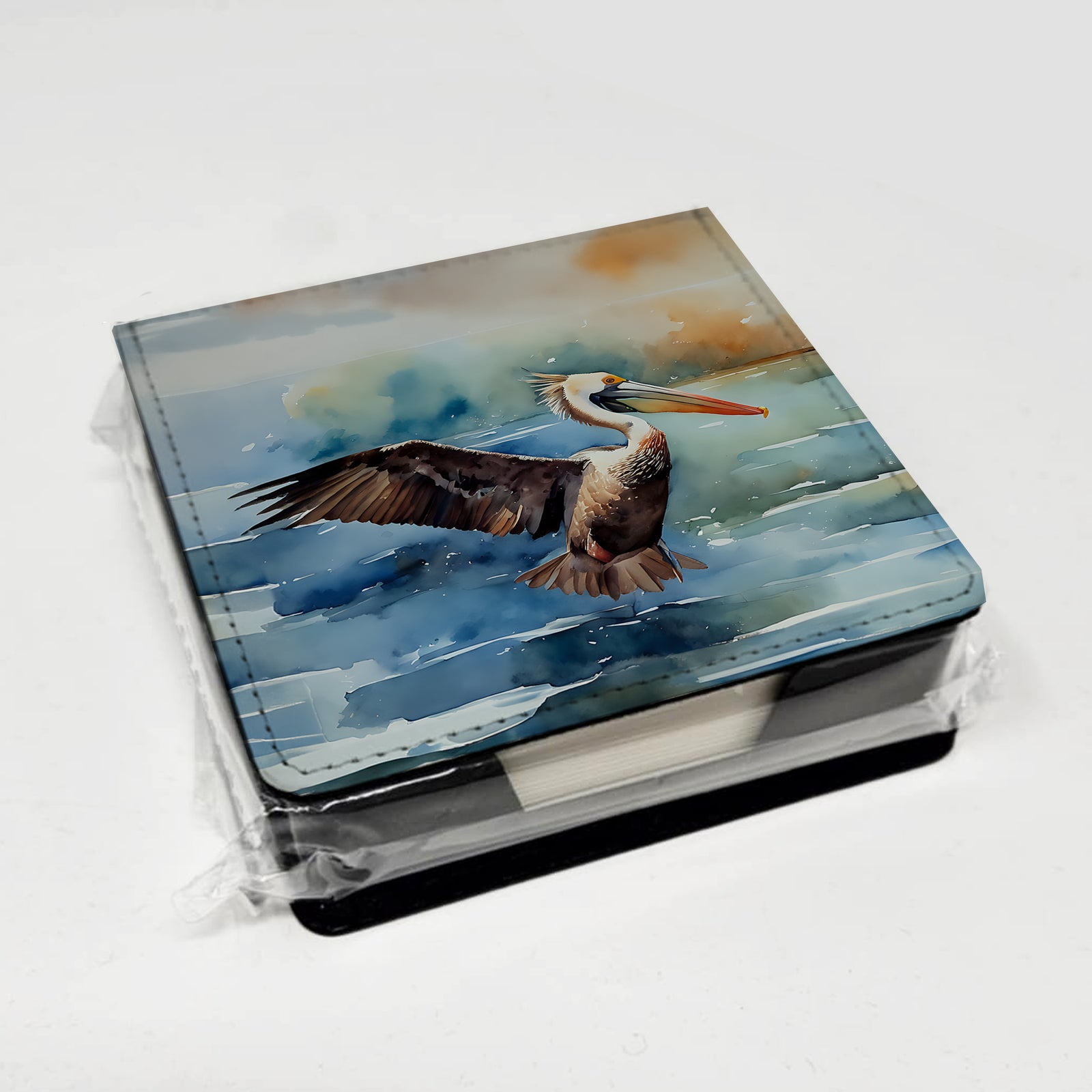 Caroline's Treasures Pelican PU Leather Note Paper Holder