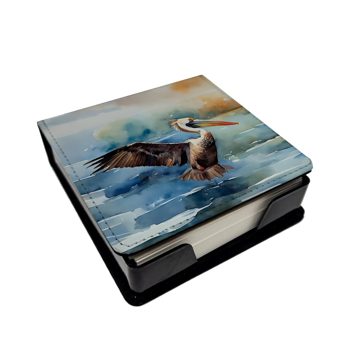 Caroline's Treasures Pelican PU Leather Note Paper Holder