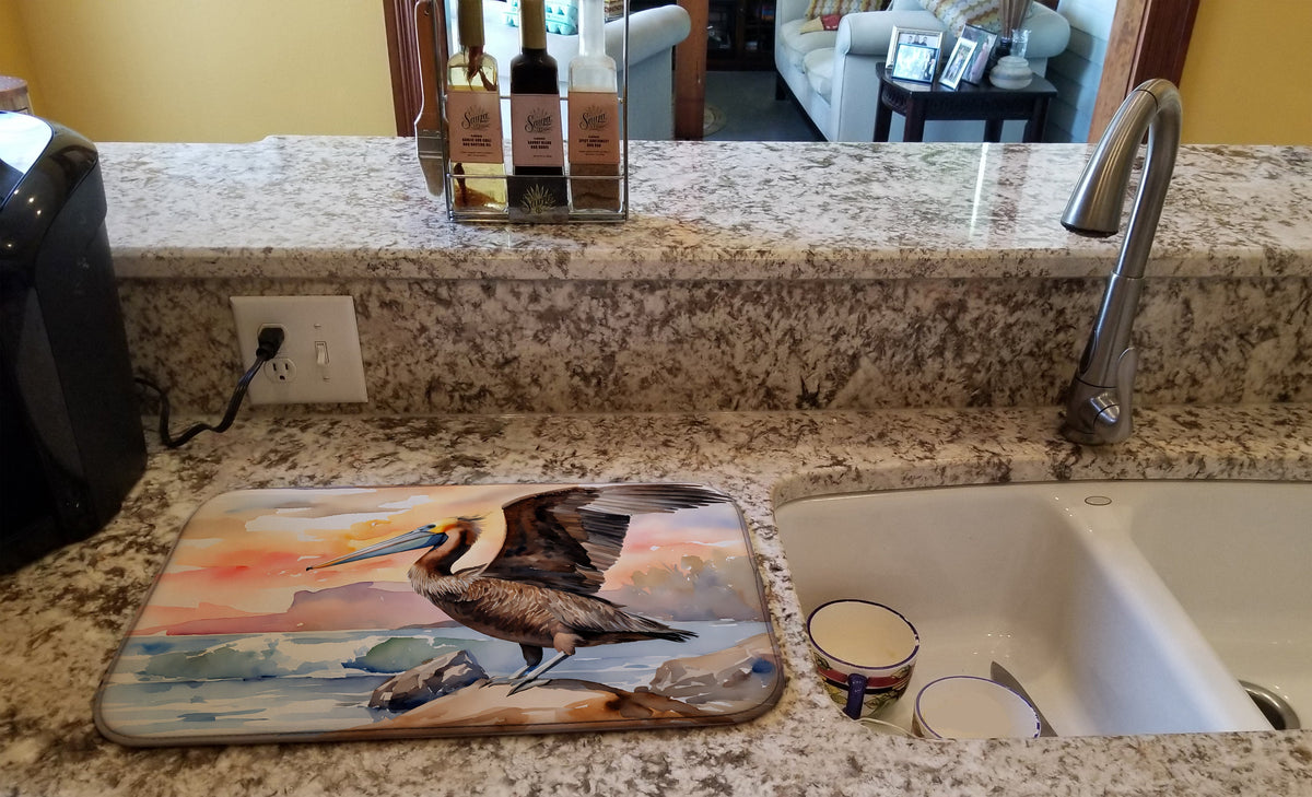 Caroline's Treasures Pelican Dish Drying Mat