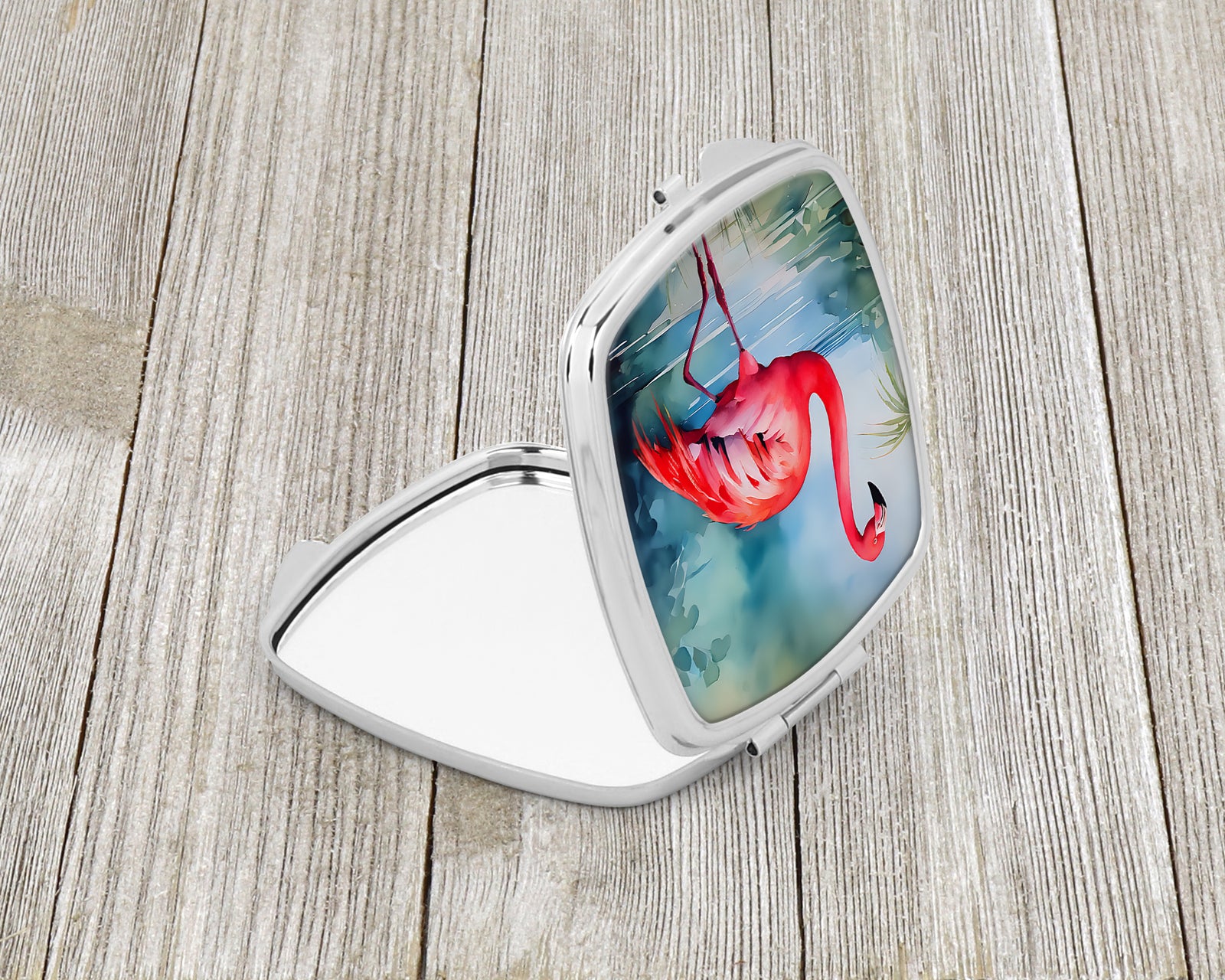 Caroline's Treasures Flamingo Compact Mirror – Stylish Purse Mirror with Artistic Covers
