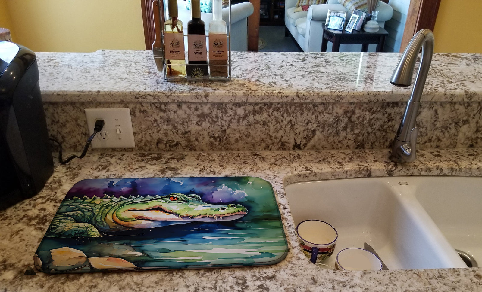 Caroline's Treasures Alligator Dish Drying Mat