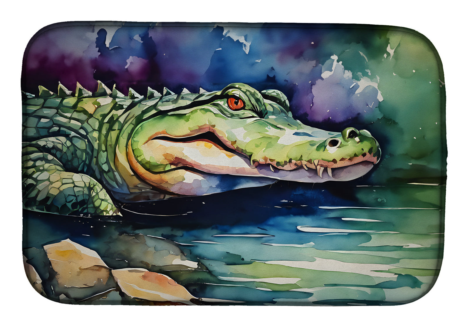 Caroline's Treasures Alligator Dish Drying Mat