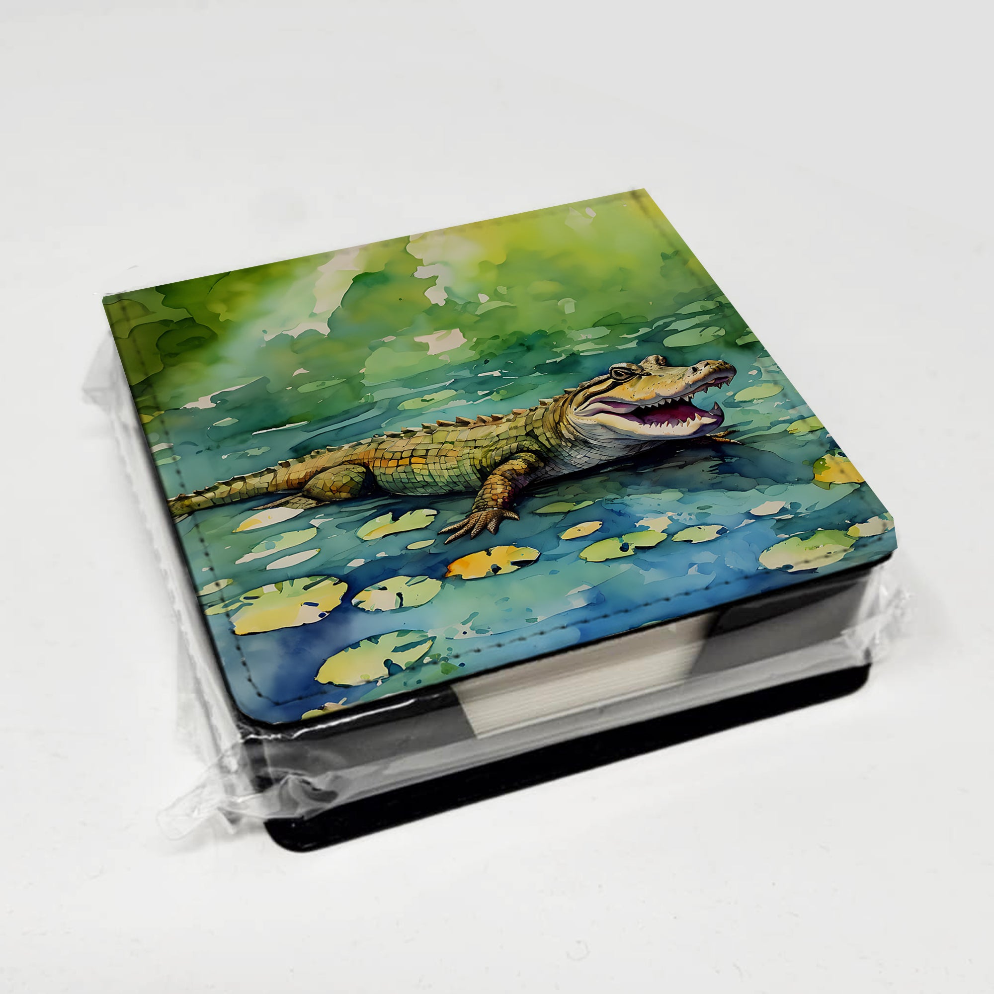 Caroline's Treasures Alligator PU Leather Note Paper Holder