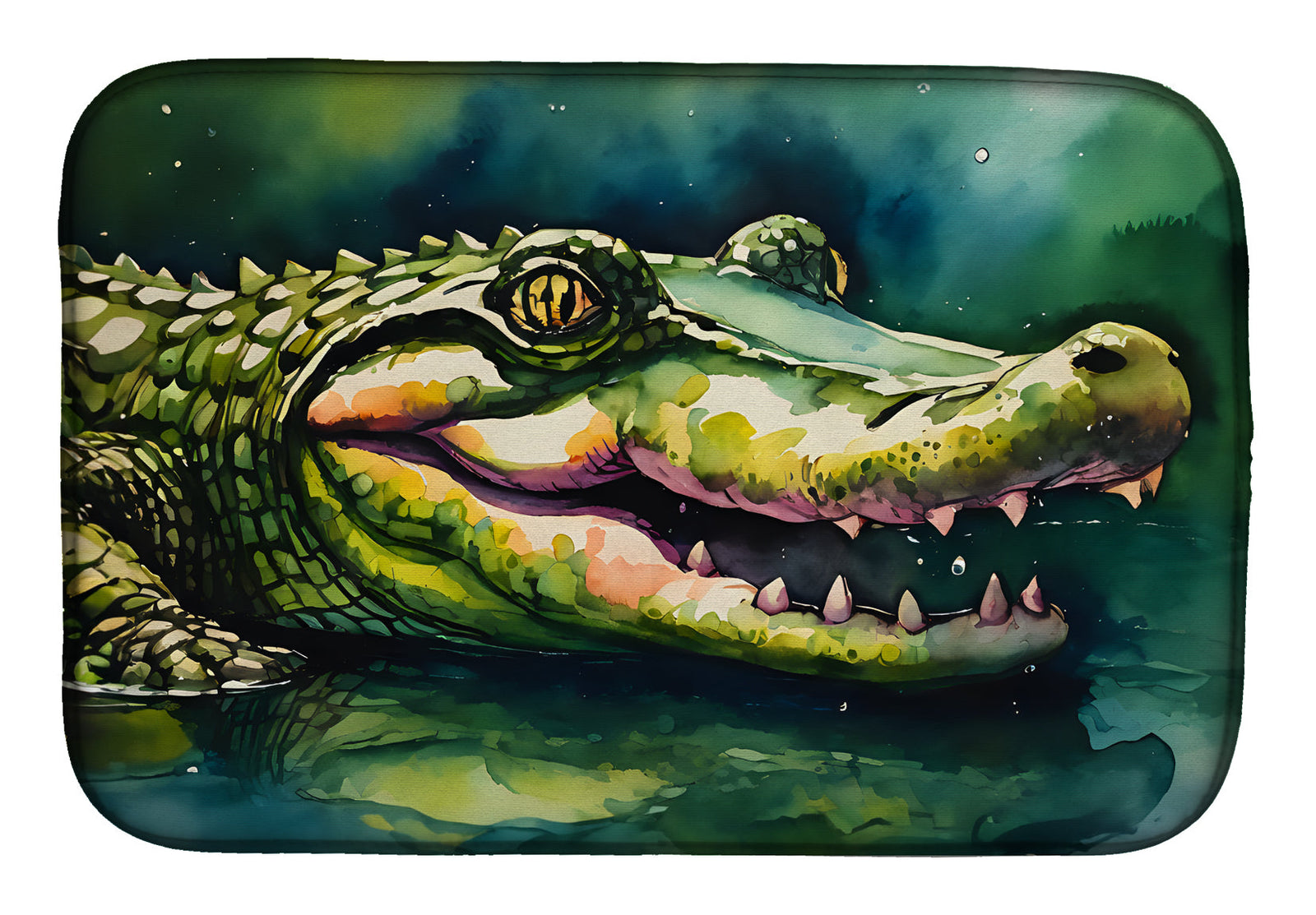 Caroline's Treasures Alligator Dish Drying Mat