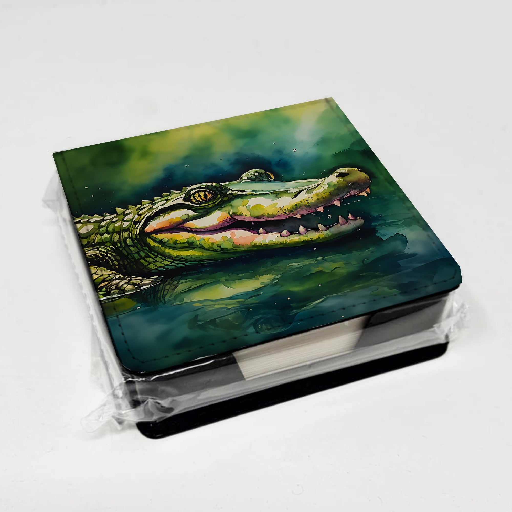 Caroline's Treasures Alligator PU Leather Note Paper Holder