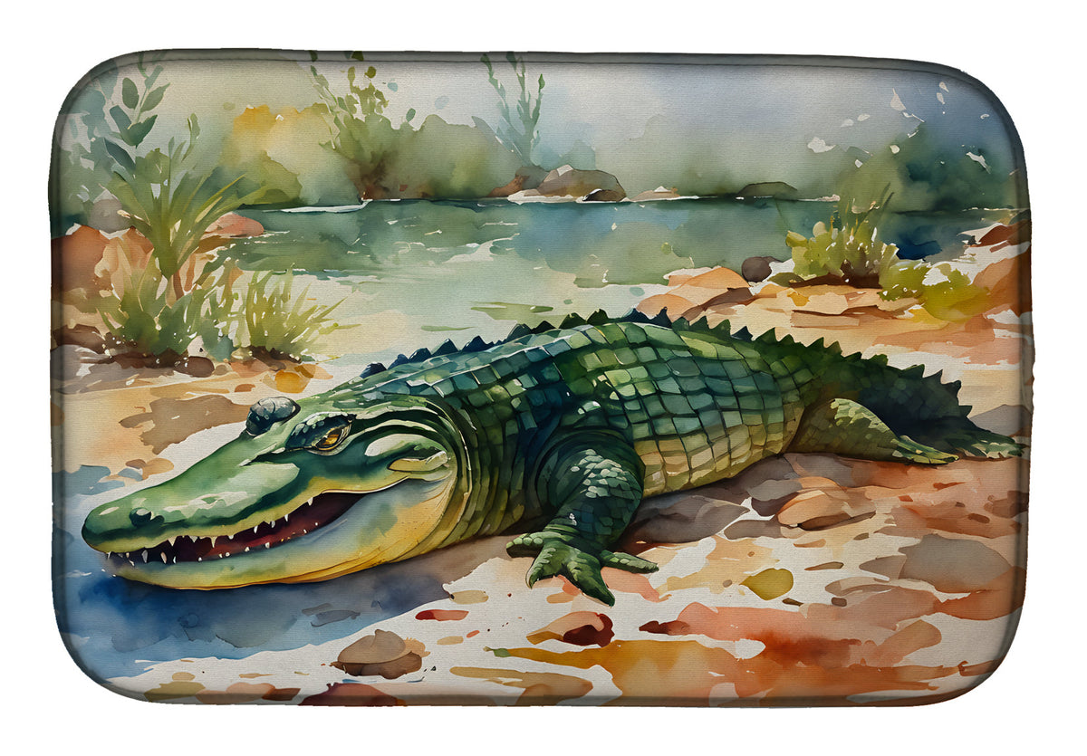Caroline's Treasures Alligator Dish Drying Mat