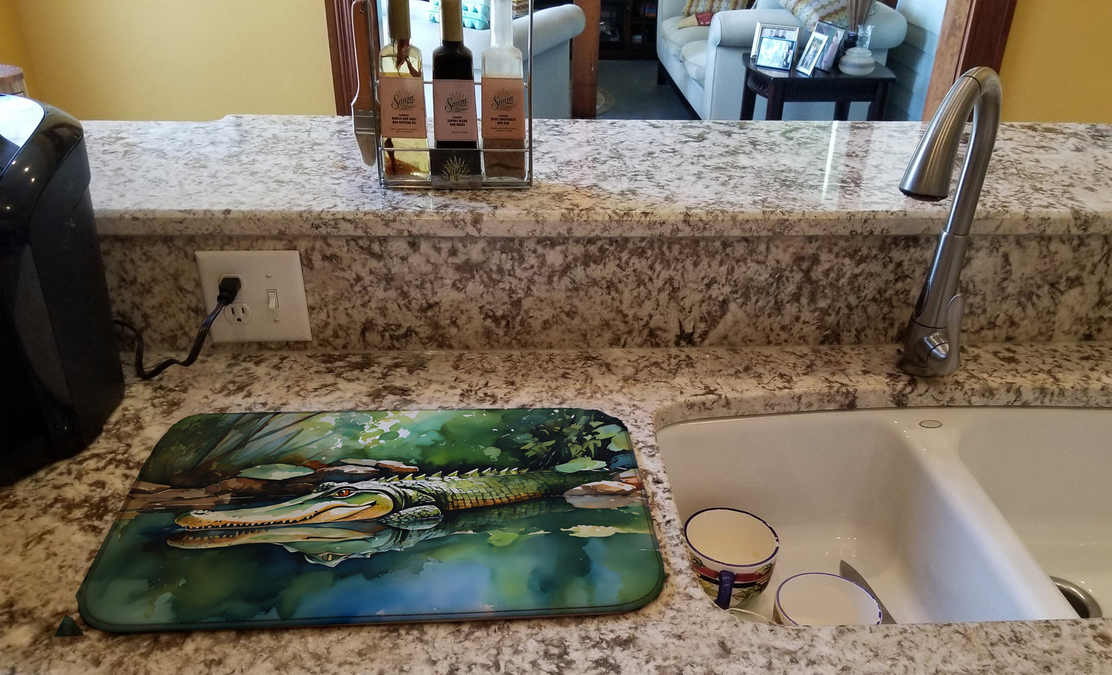 Caroline's Treasures Alligator Dish Drying Mat