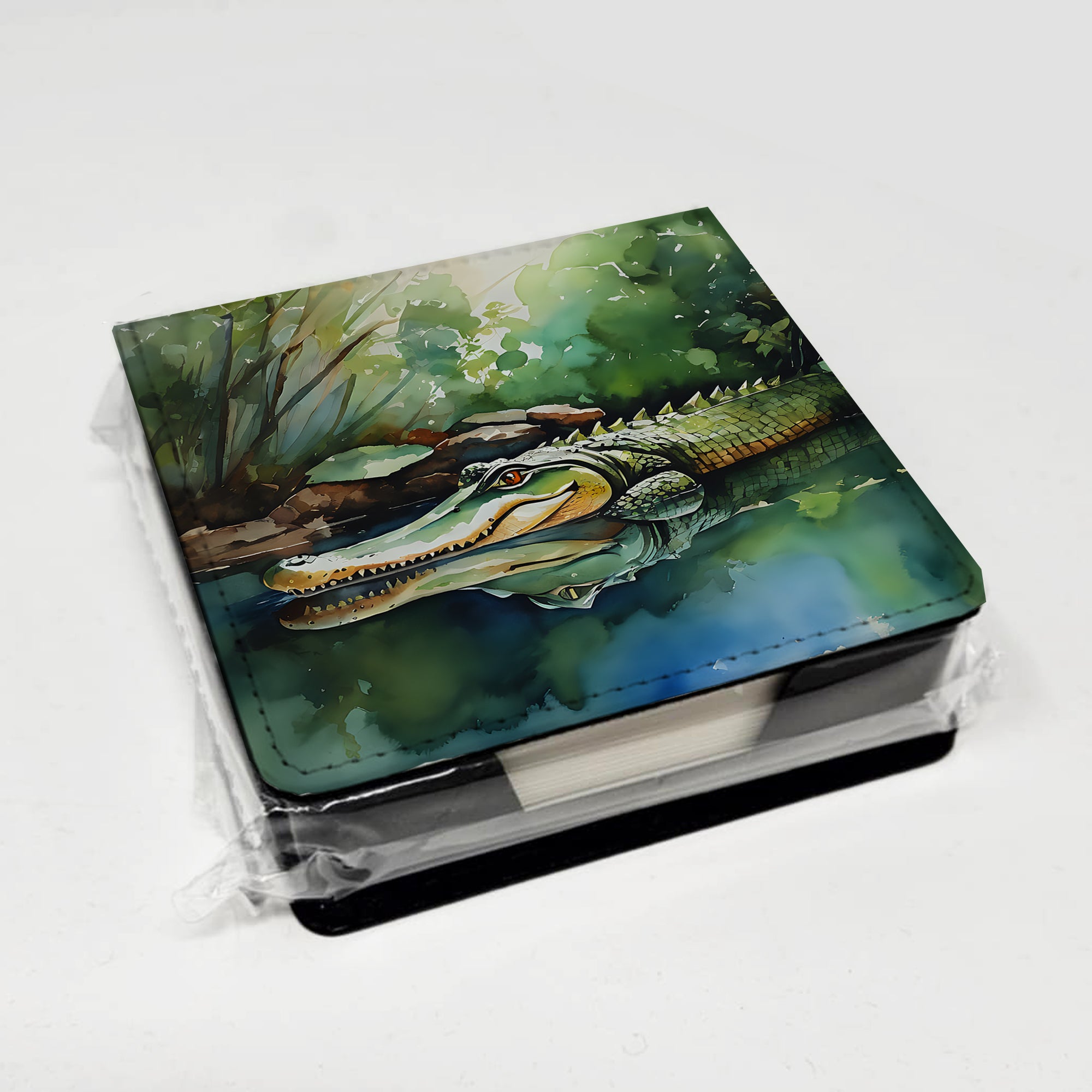 Caroline's Treasures Alligator PU Leather Note Paper Holder