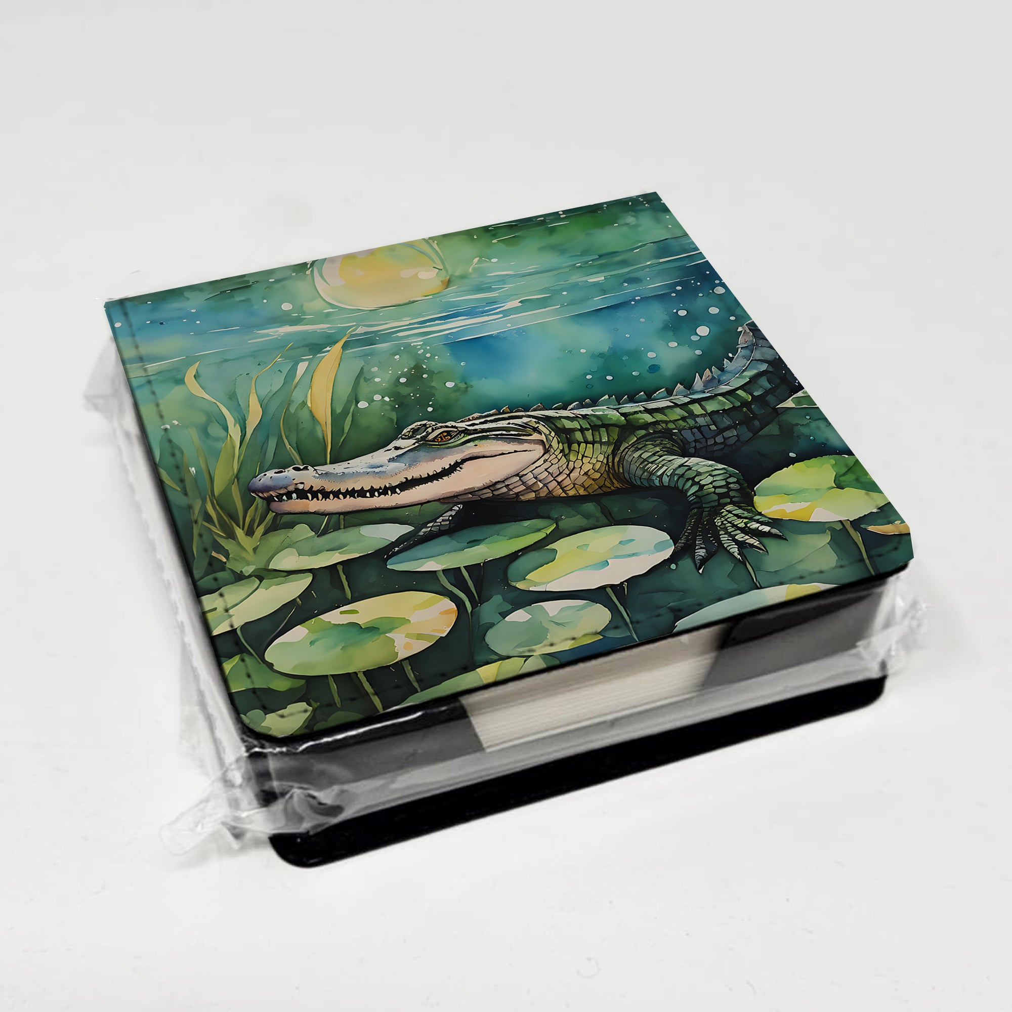 Caroline's Treasures Alligator PU Leather Note Paper Holder