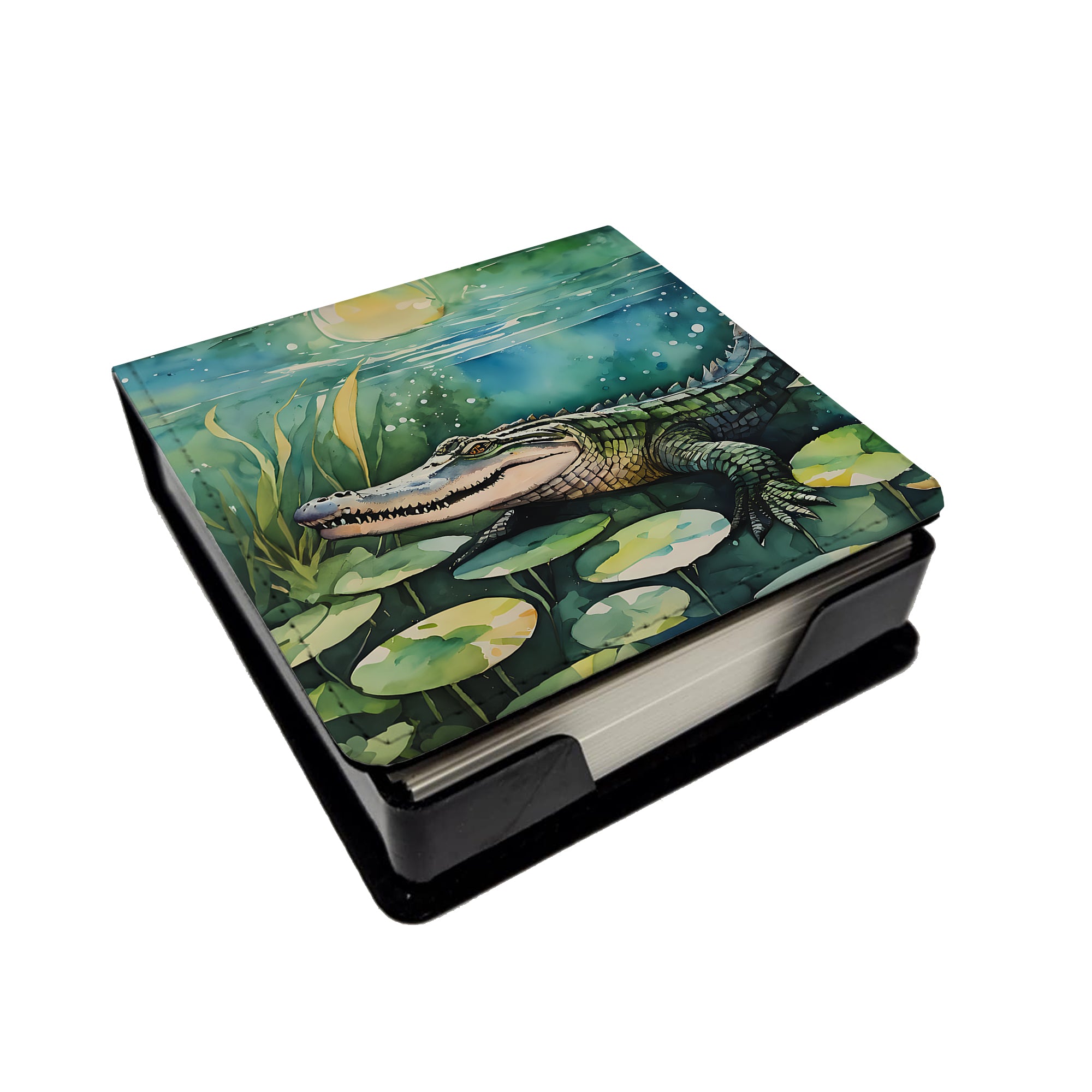 Caroline's Treasures Alligator PU Leather Note Paper Holder