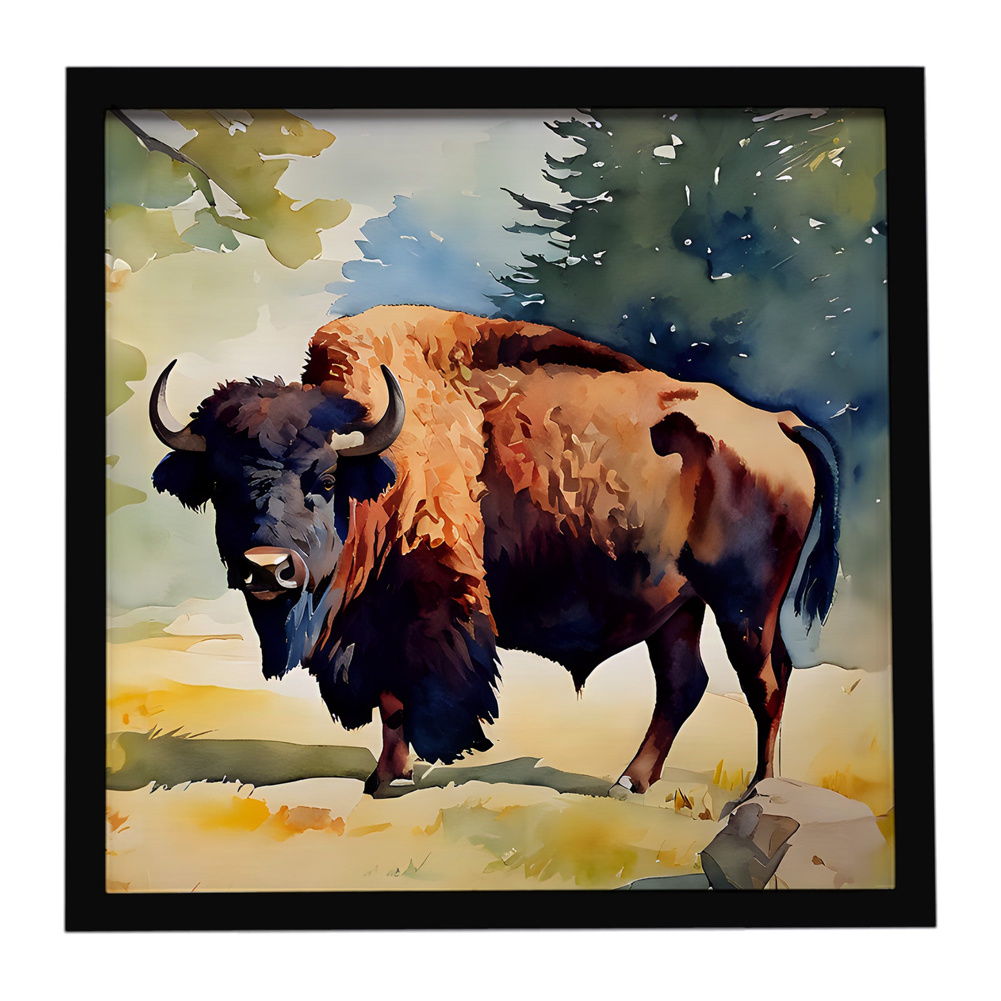 Caroline's Treasures American Bison Framed Metal Print