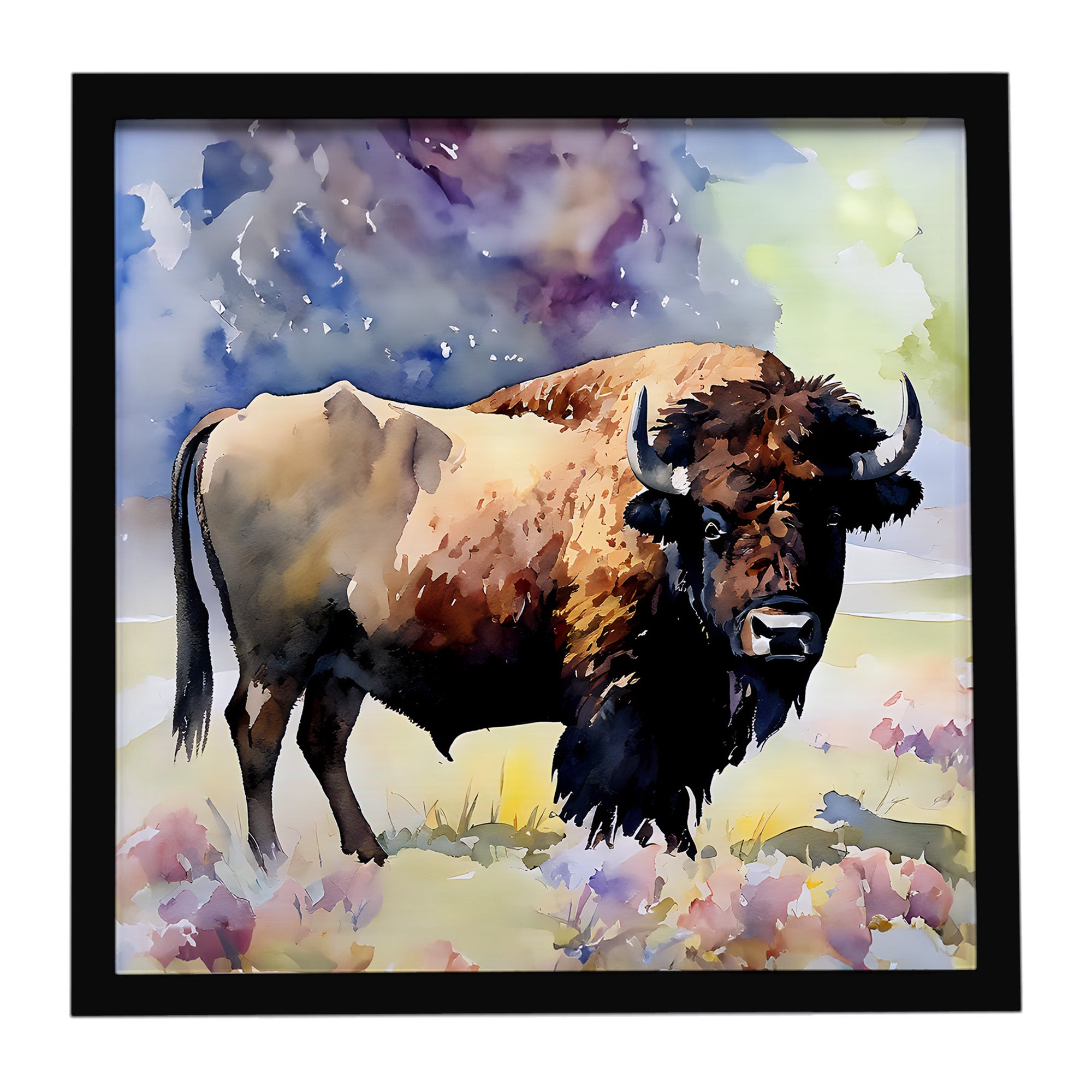 Caroline's Treasures American Bison Framed Metal Print