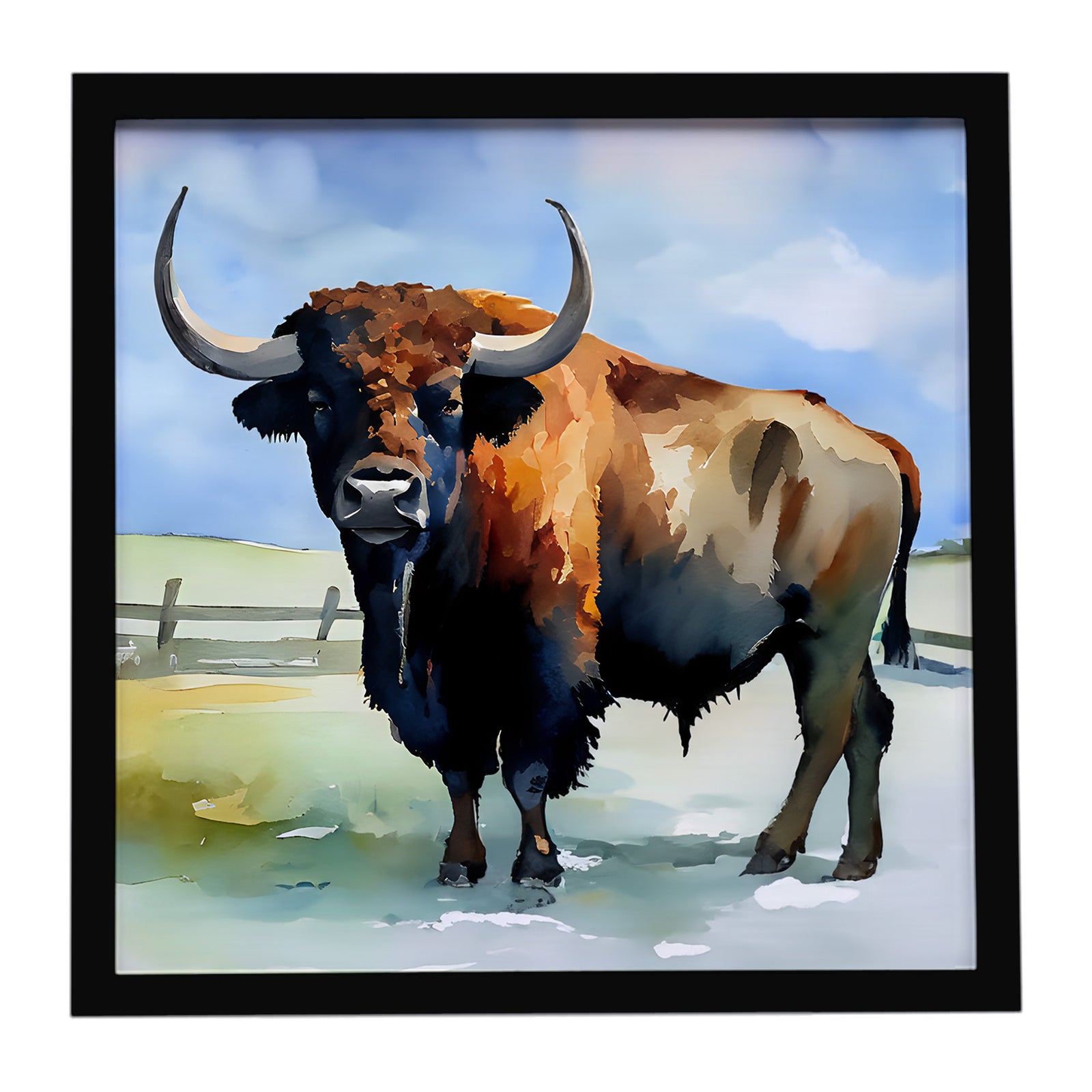 Caroline's Treasures American Bison Framed Metal Print