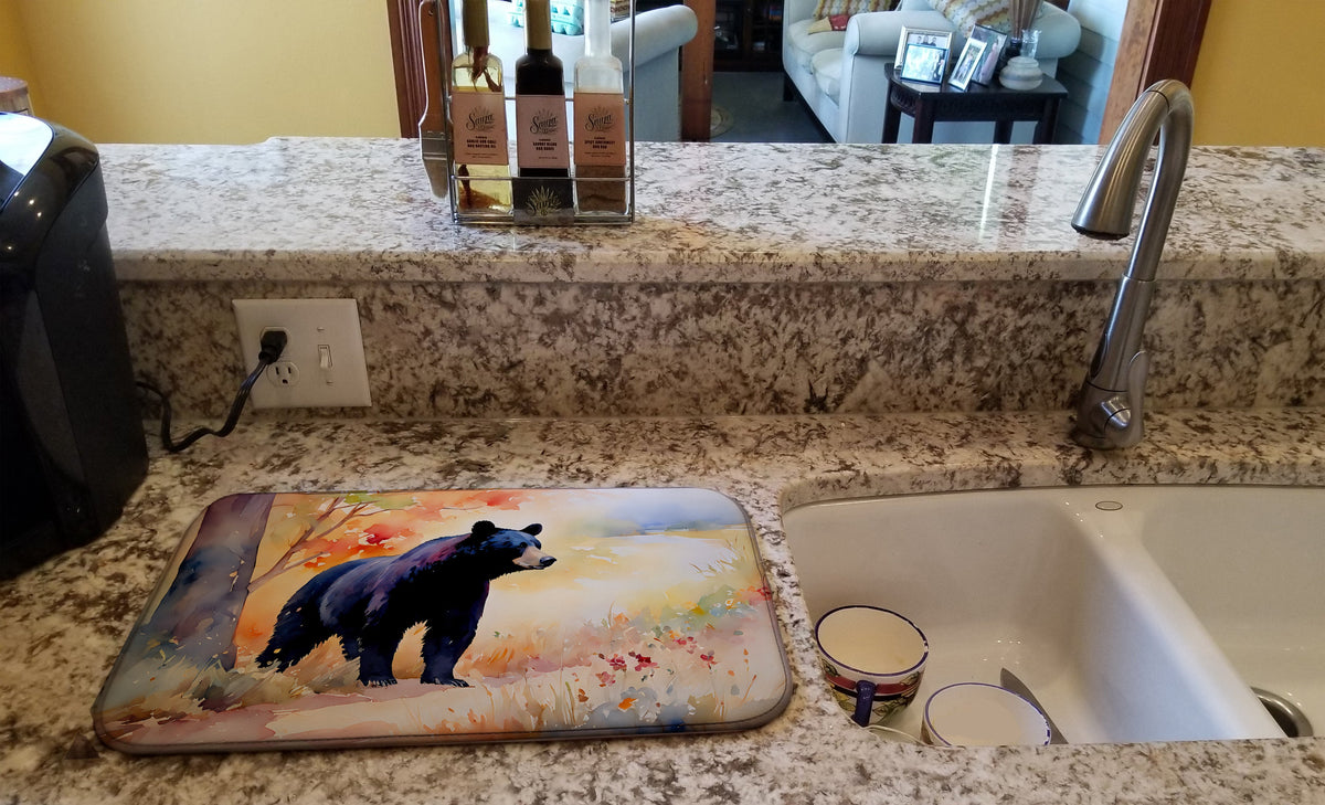 Caroline's Treasures American Black Bear Dish Drying Mat