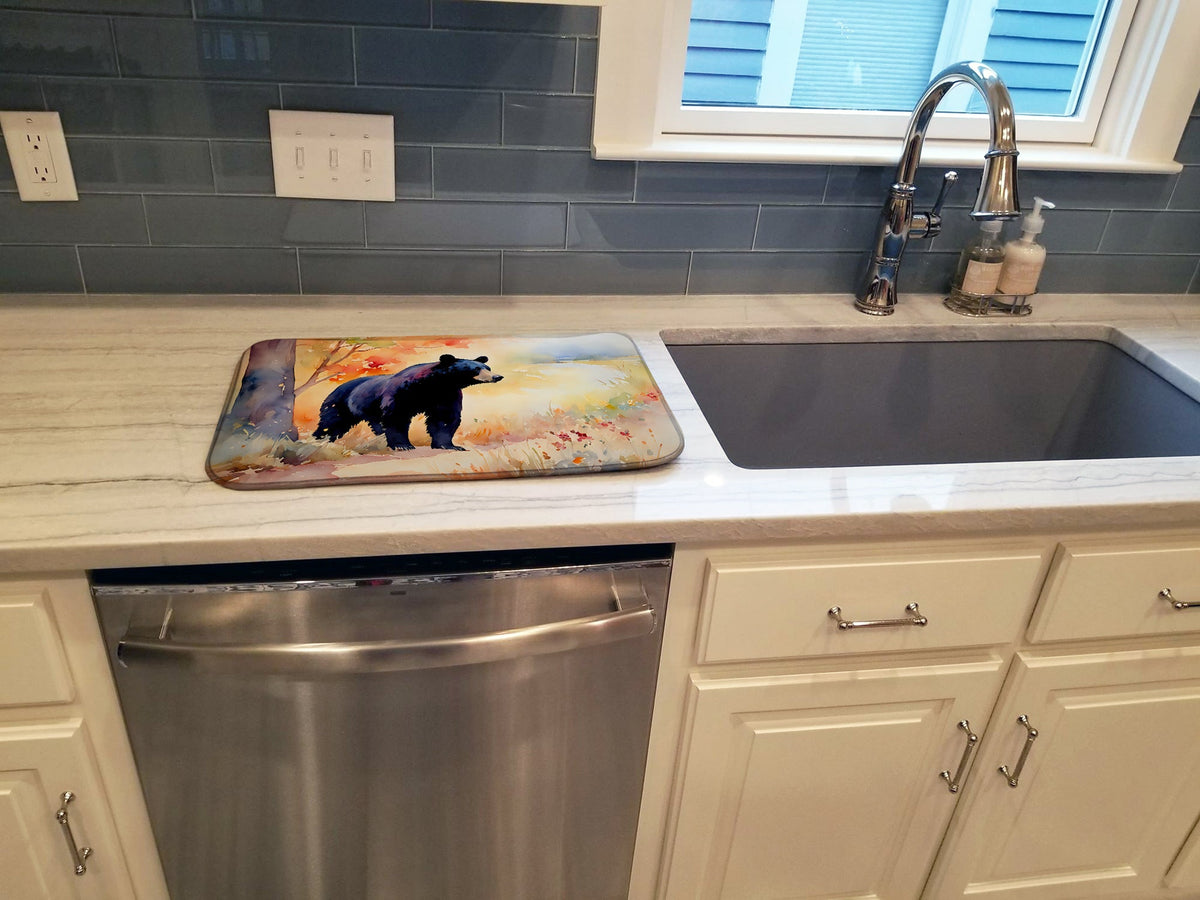 Caroline's Treasures American Black Bear Dish Drying Mat