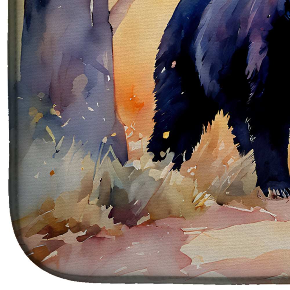 Caroline's Treasures American Black Bear Dish Drying Mat