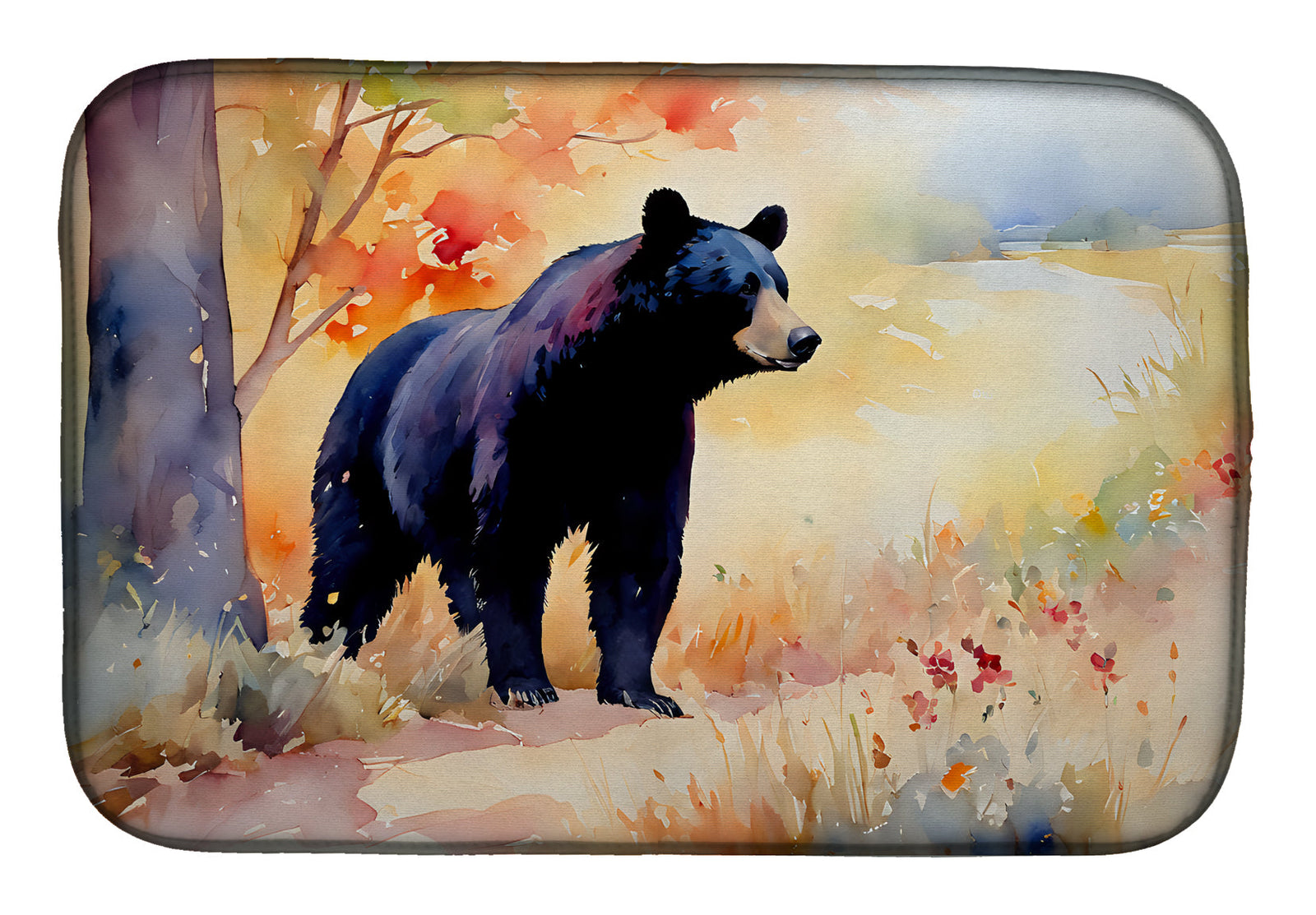 Caroline's Treasures American Black Bear Dish Drying Mat