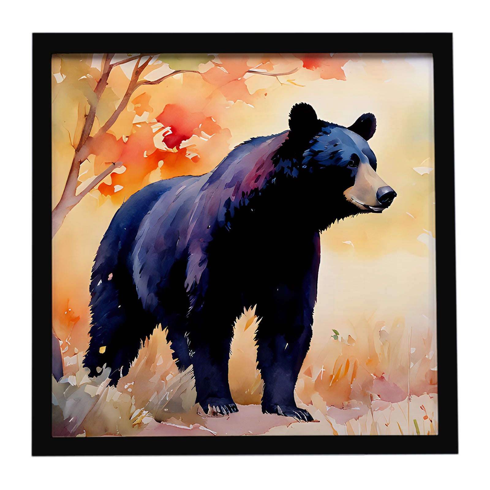 Caroline's Treasures American Black Bear Framed Metal Print
