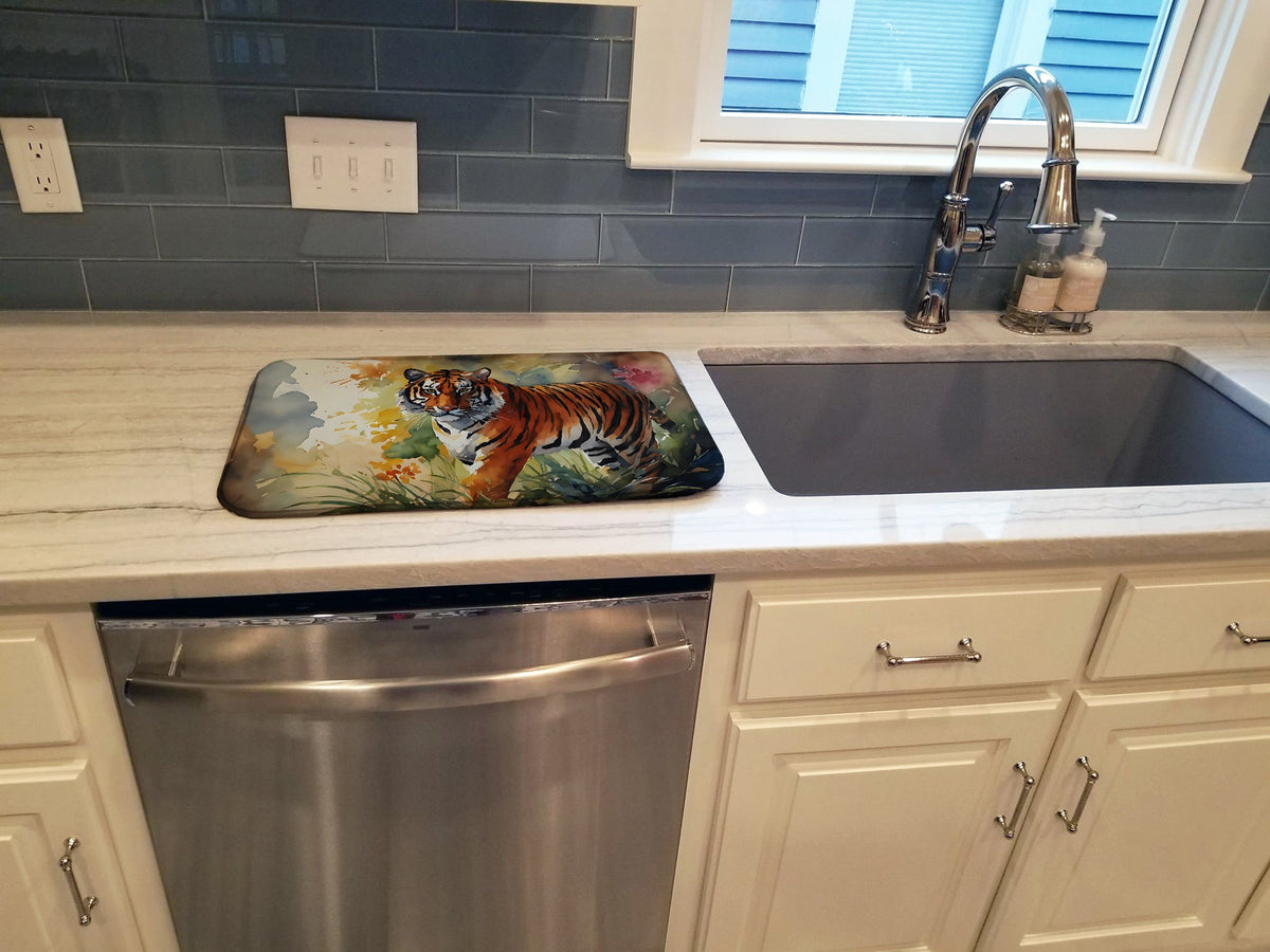 Caroline's Treasures Bengal Tiger Dish Drying Mat