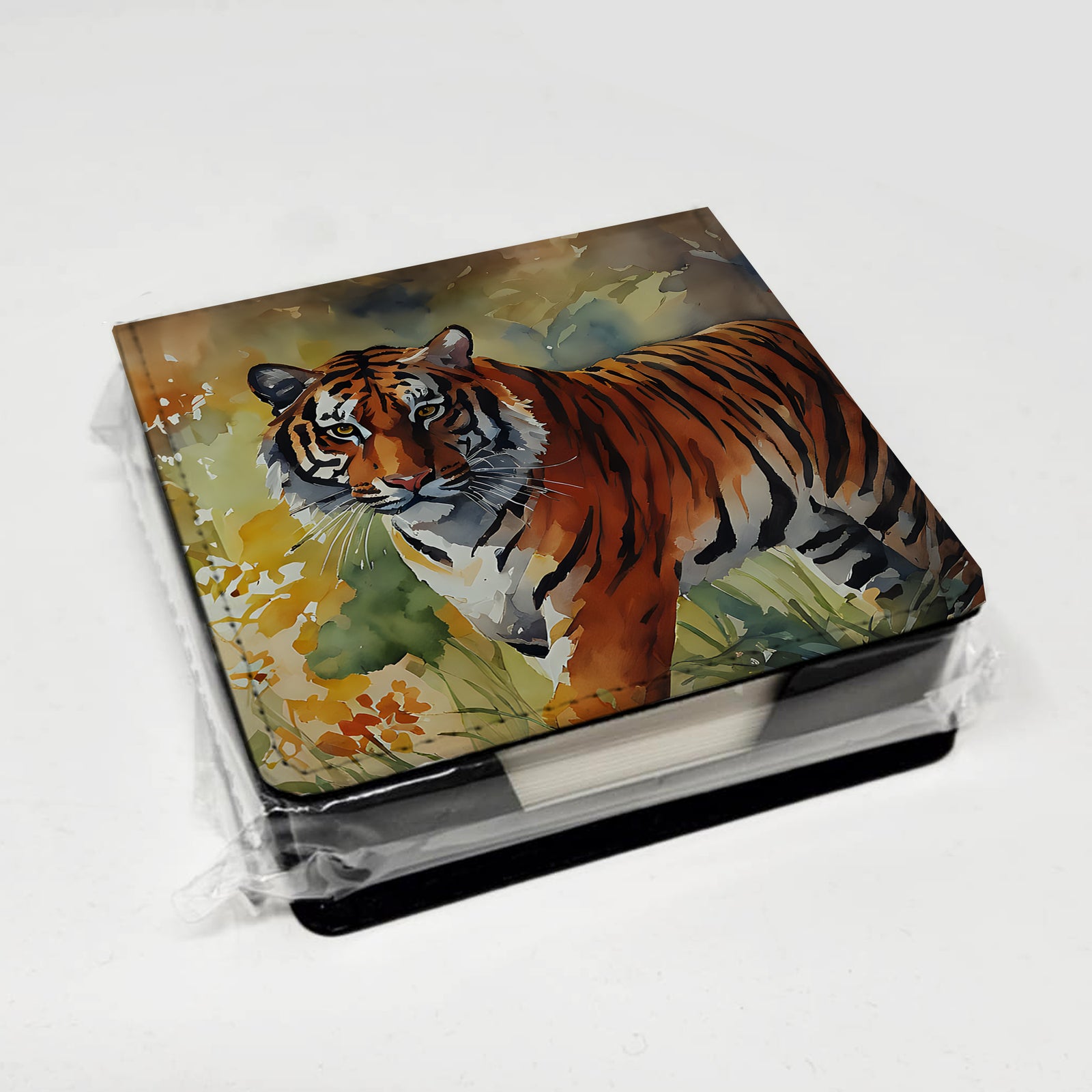 Caroline's Treasures Bengal Tiger PU Leather Note Paper Holder