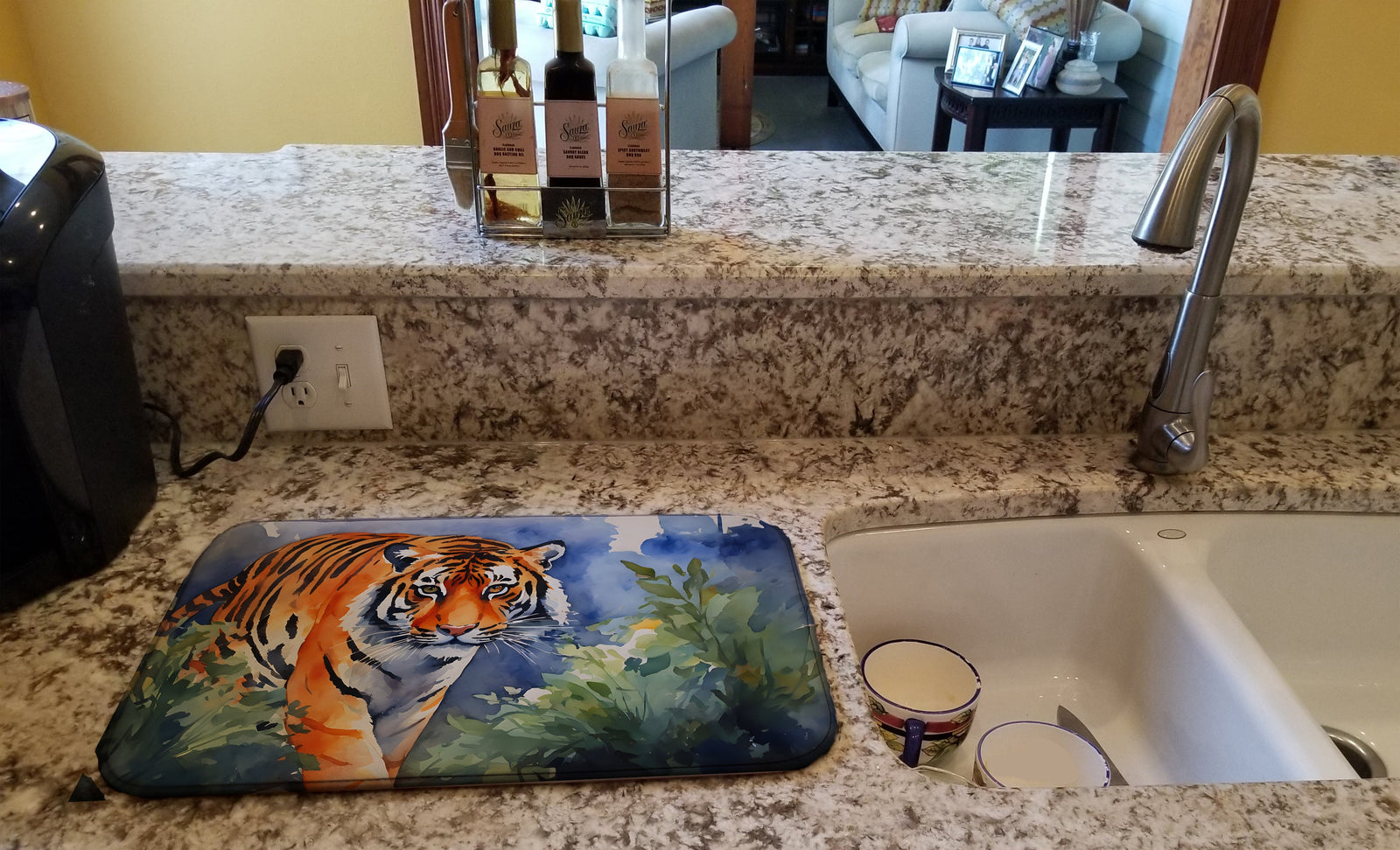 Caroline's Treasures Bengal Tiger Dish Drying Mat