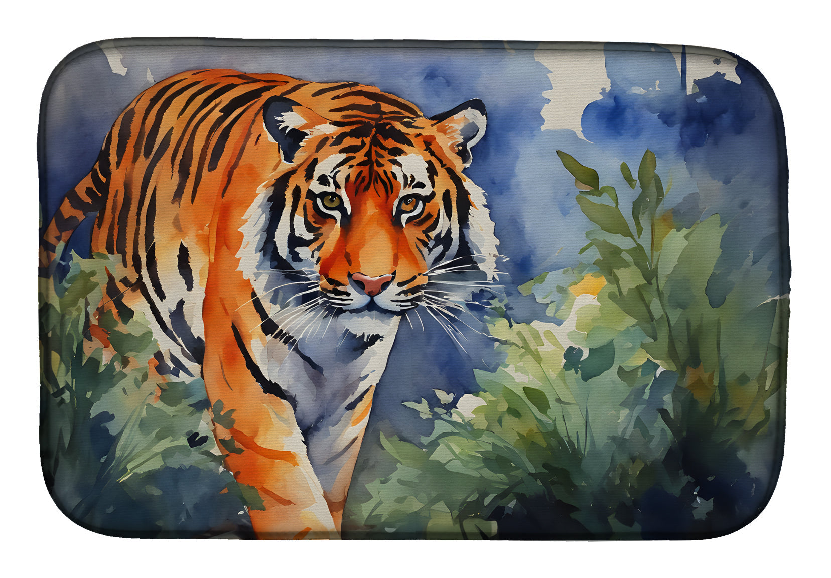 Caroline's Treasures Bengal Tiger Dish Drying Mat