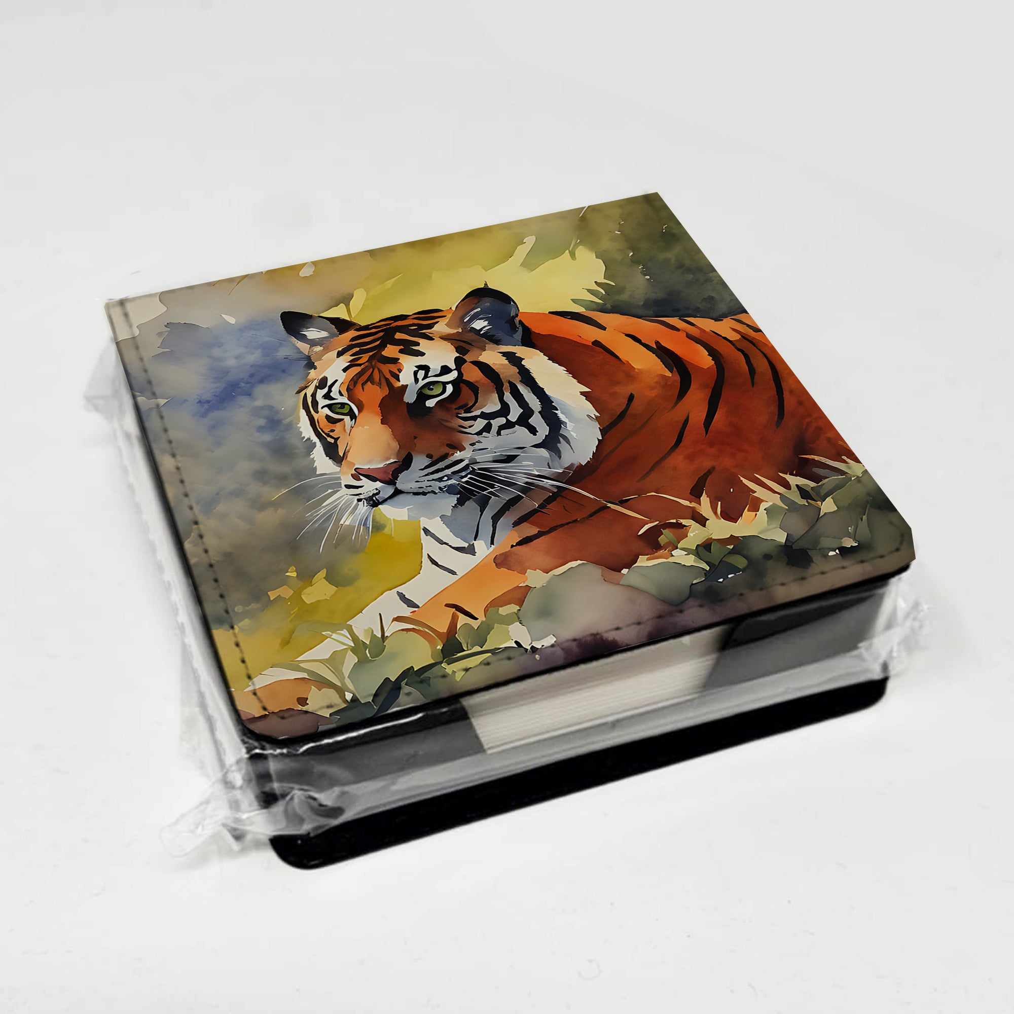 Caroline's Treasures Bengal Tiger PU Leather Note Paper Holder