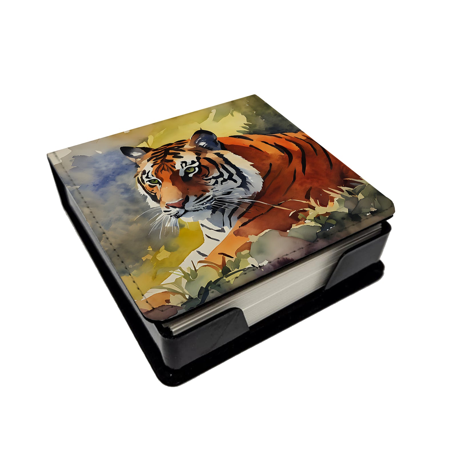 Caroline's Treasures Bengal Tiger PU Leather Note Paper Holder