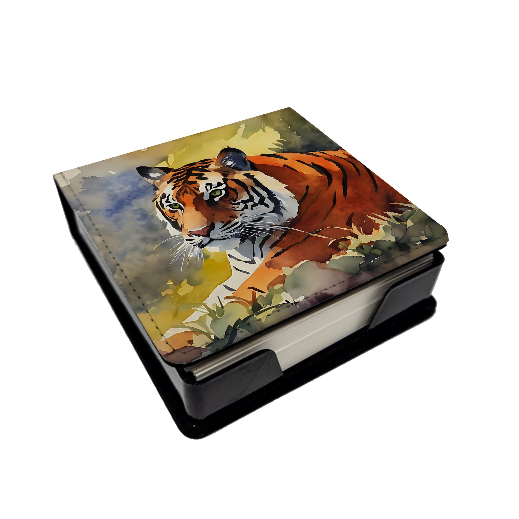 Caroline's Treasures Bengal Tiger PU Leather Note Paper Holder
