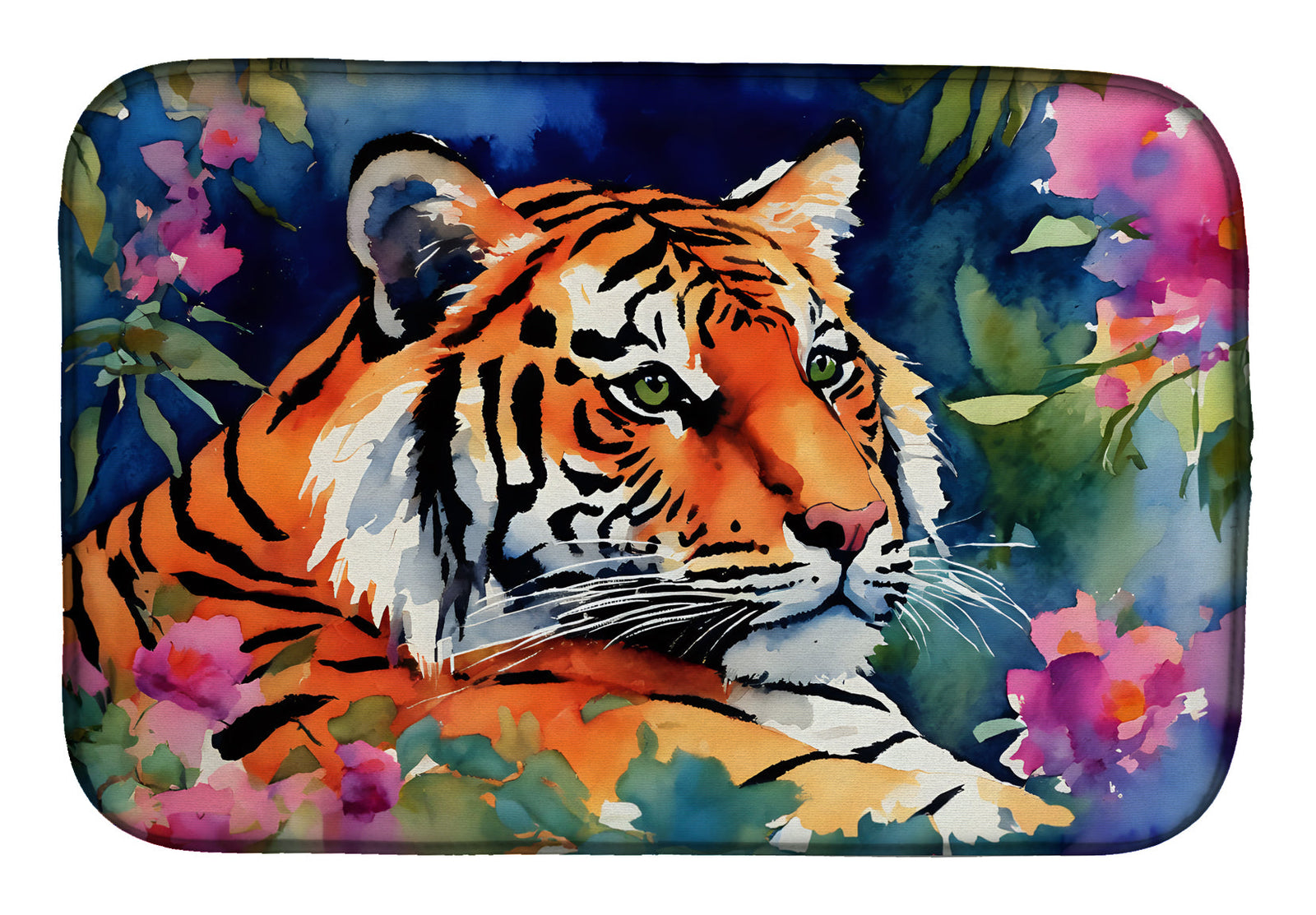 Caroline's Treasures Bengal Tiger Dish Drying Mat