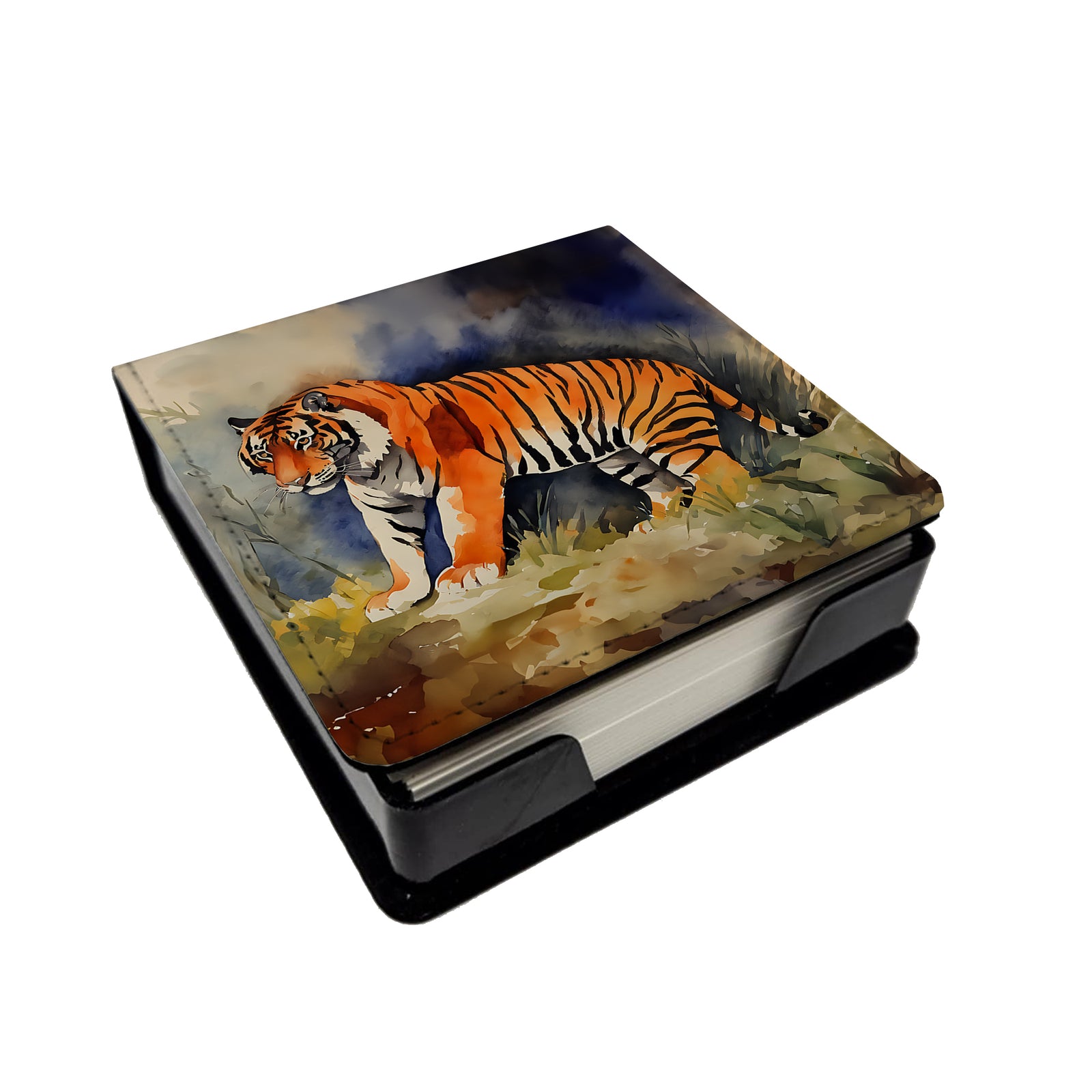 Caroline's Treasures Bengal Tiger PU Leather Note Paper Holder