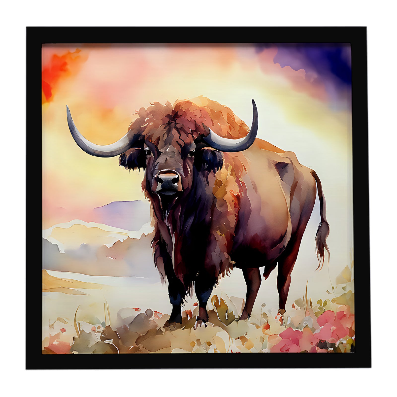 Caroline's Treasures Buffalo Framed Metal Print