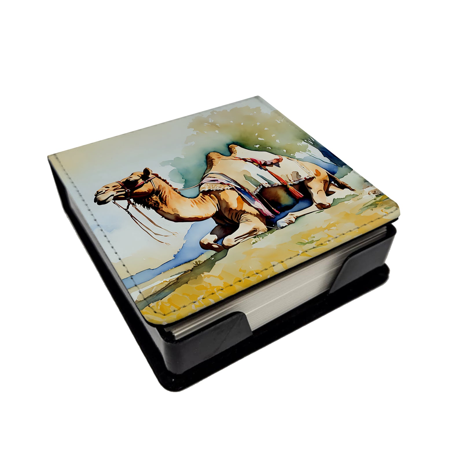 Caroline's Treasures Camel PU Leather Note Paper Holder