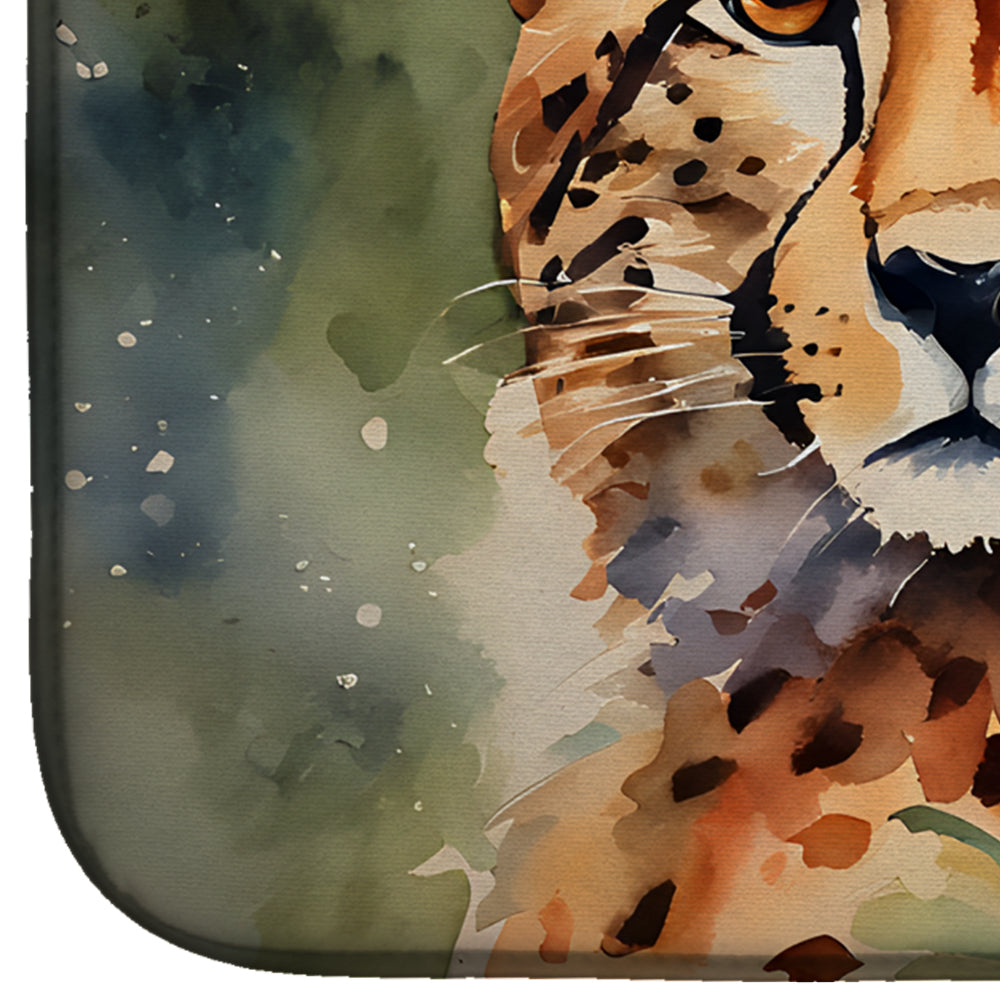 Caroline's Treasures Cheetah Dish Drying Mat